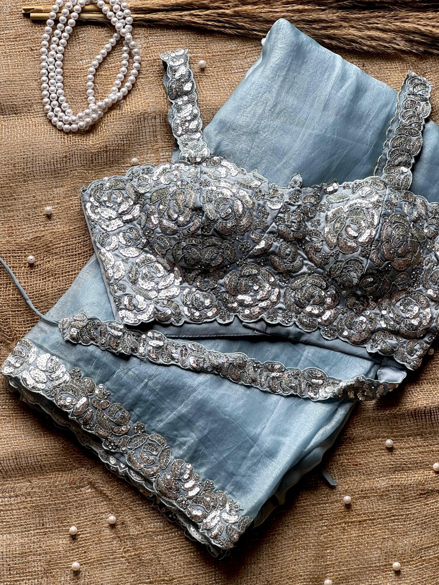 Blue Mirage Saree(Readytowear)