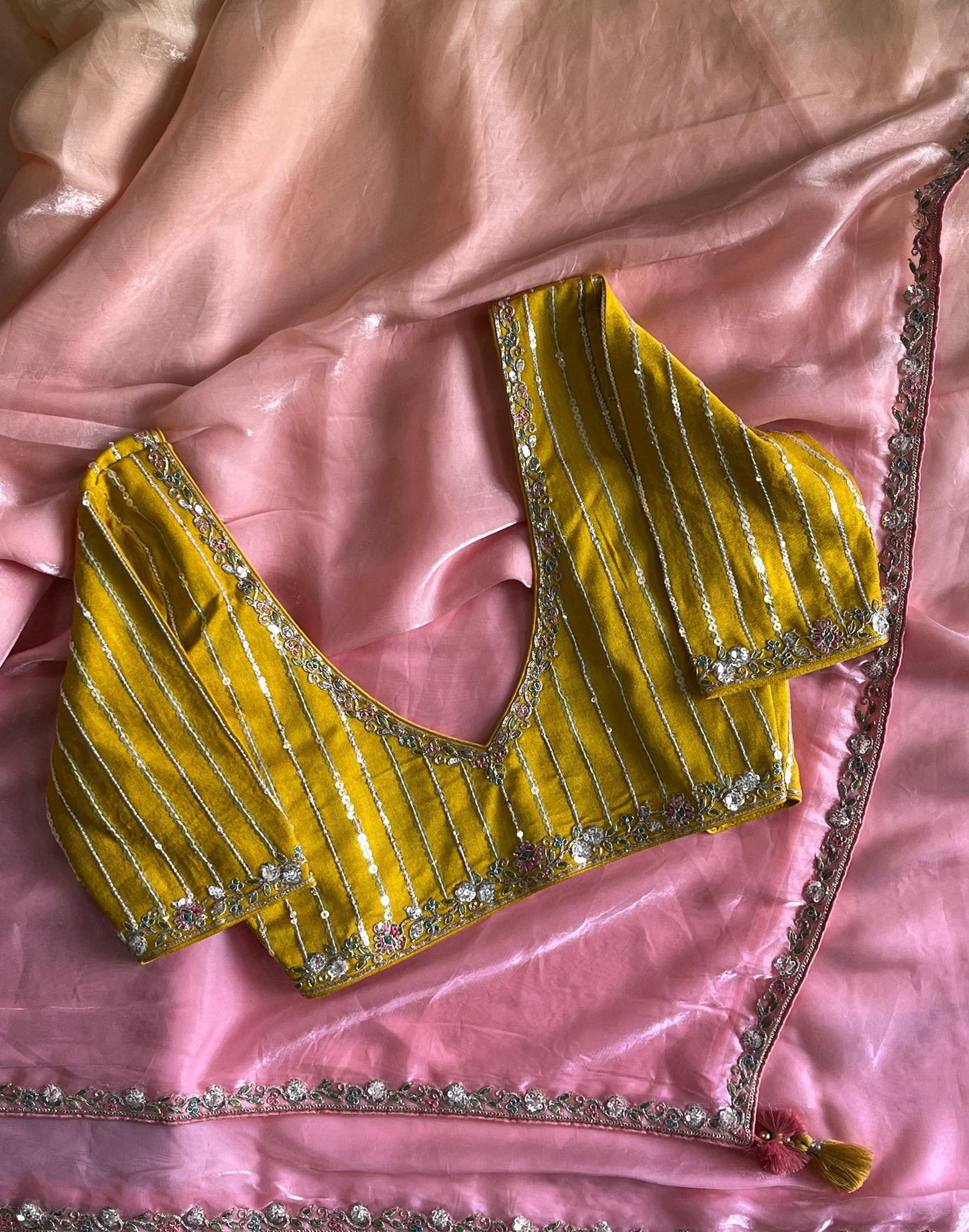 Petel and Glow Saree