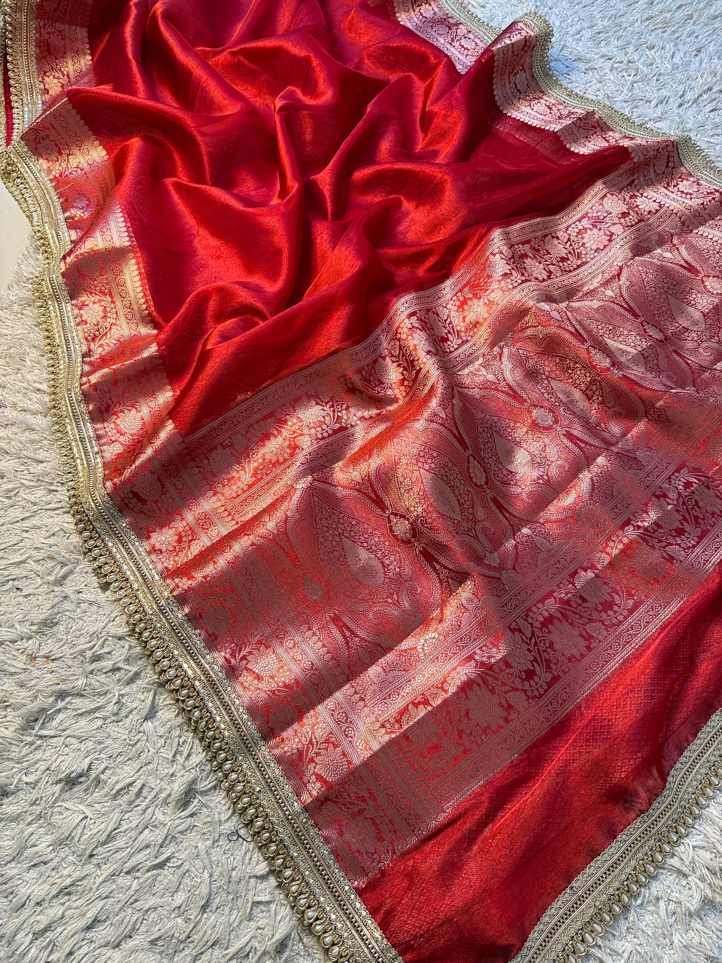 Ruby Shimmer Saree