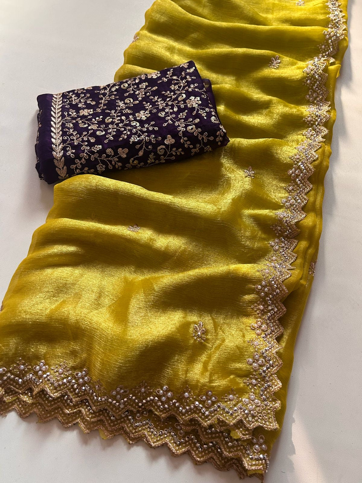 Golden breeze Saree