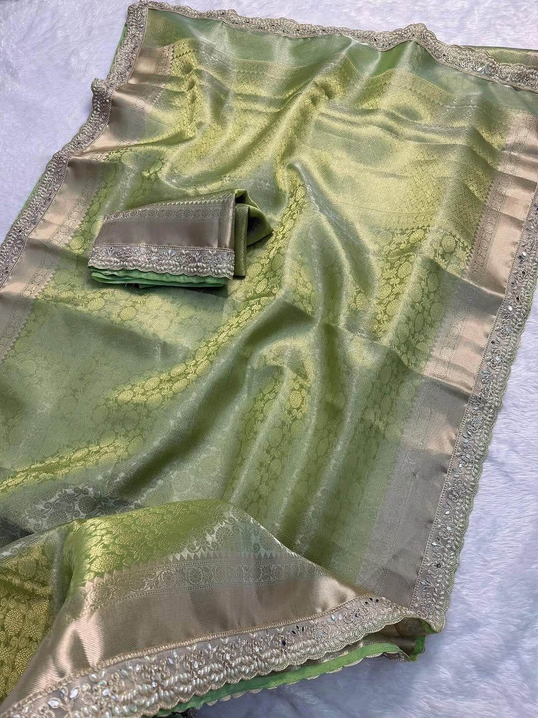 Lime Luxe Saree