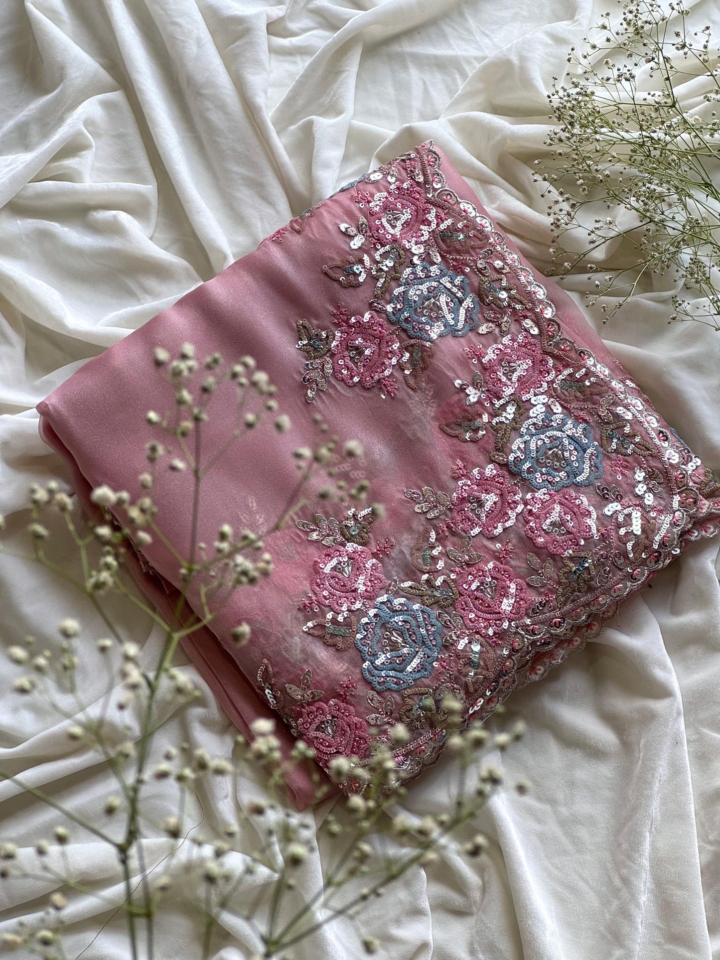 Aasmani Gulab Luxe Saree