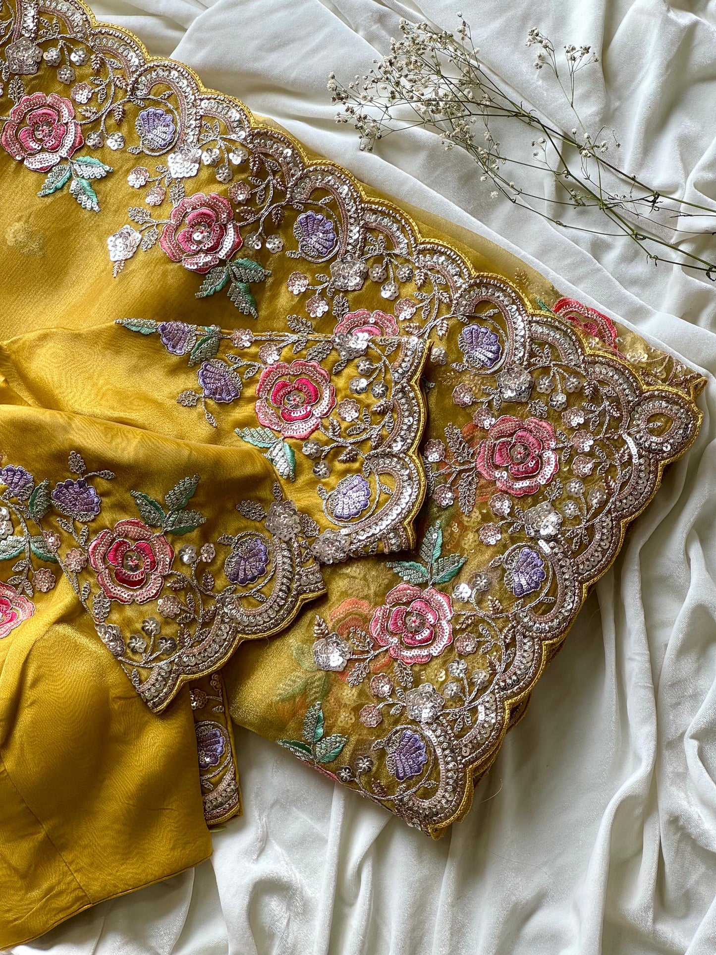 Gulzar Mustard Luxe Saree