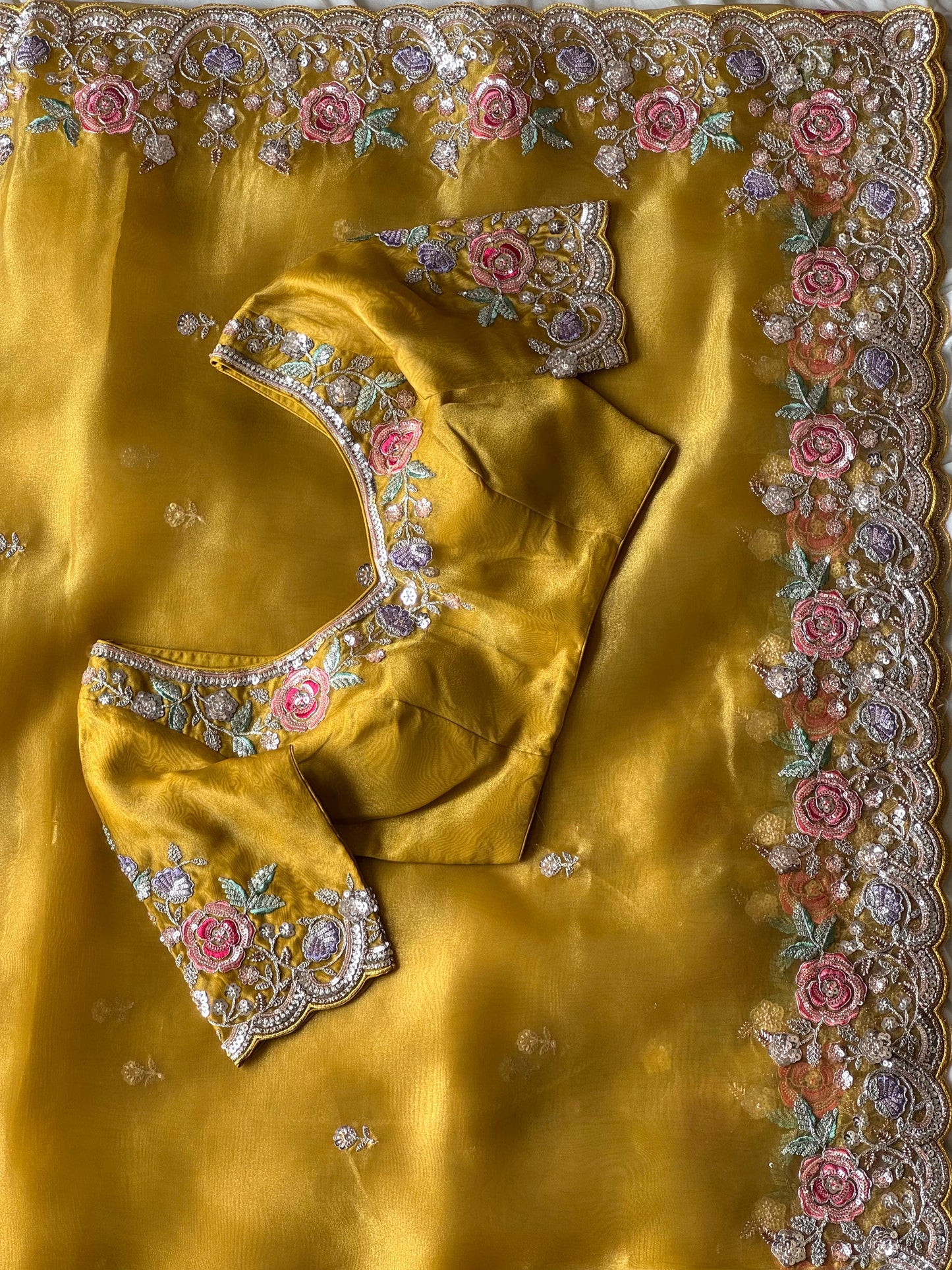 Gulzar Mustard Luxe Saree