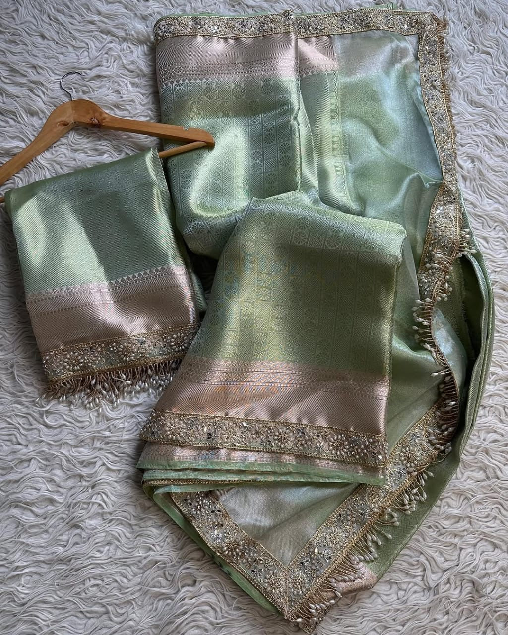 Mint Mohini Banarasi Saree