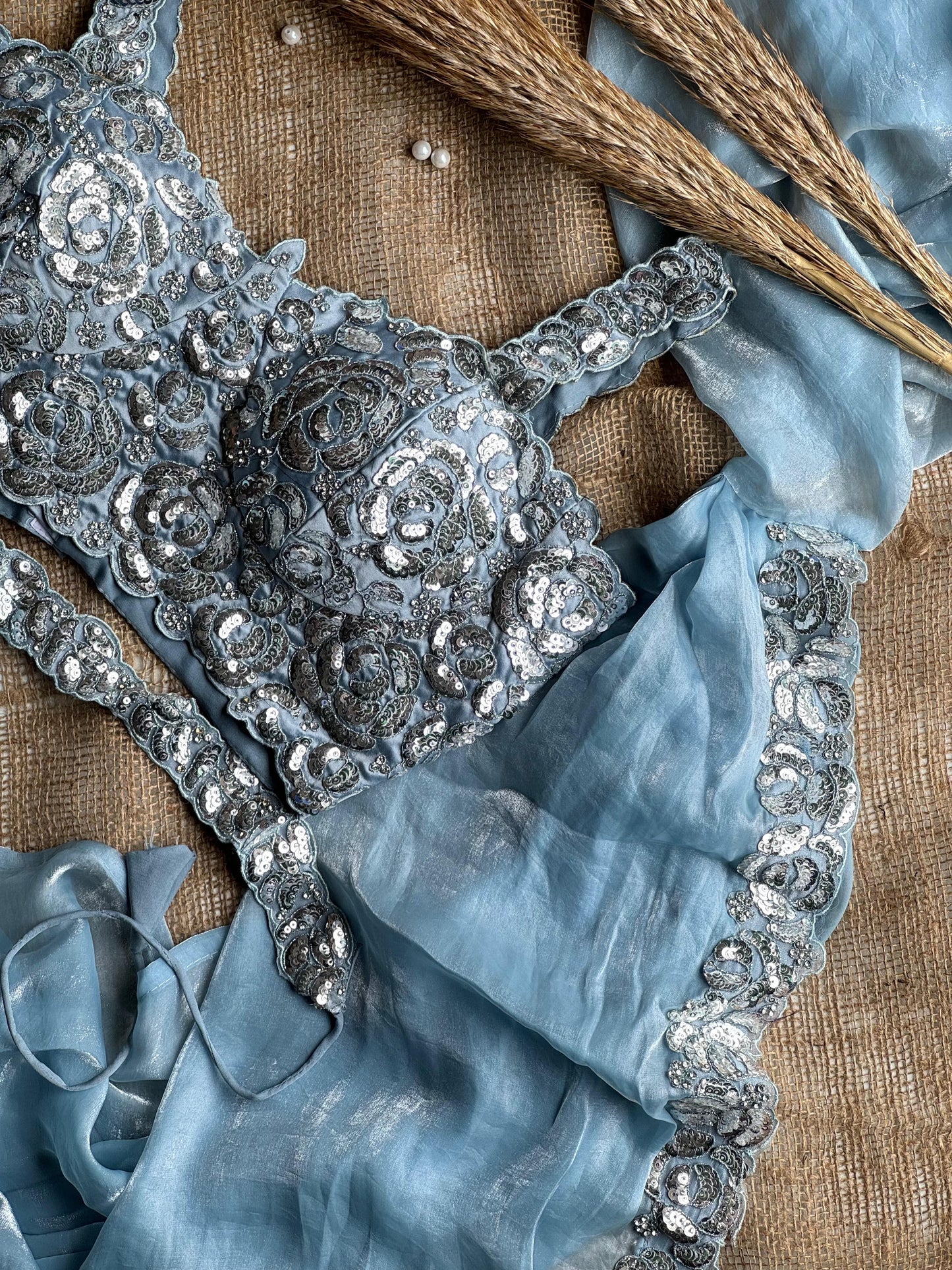 Blue Mirage Saree(Readytowear)
