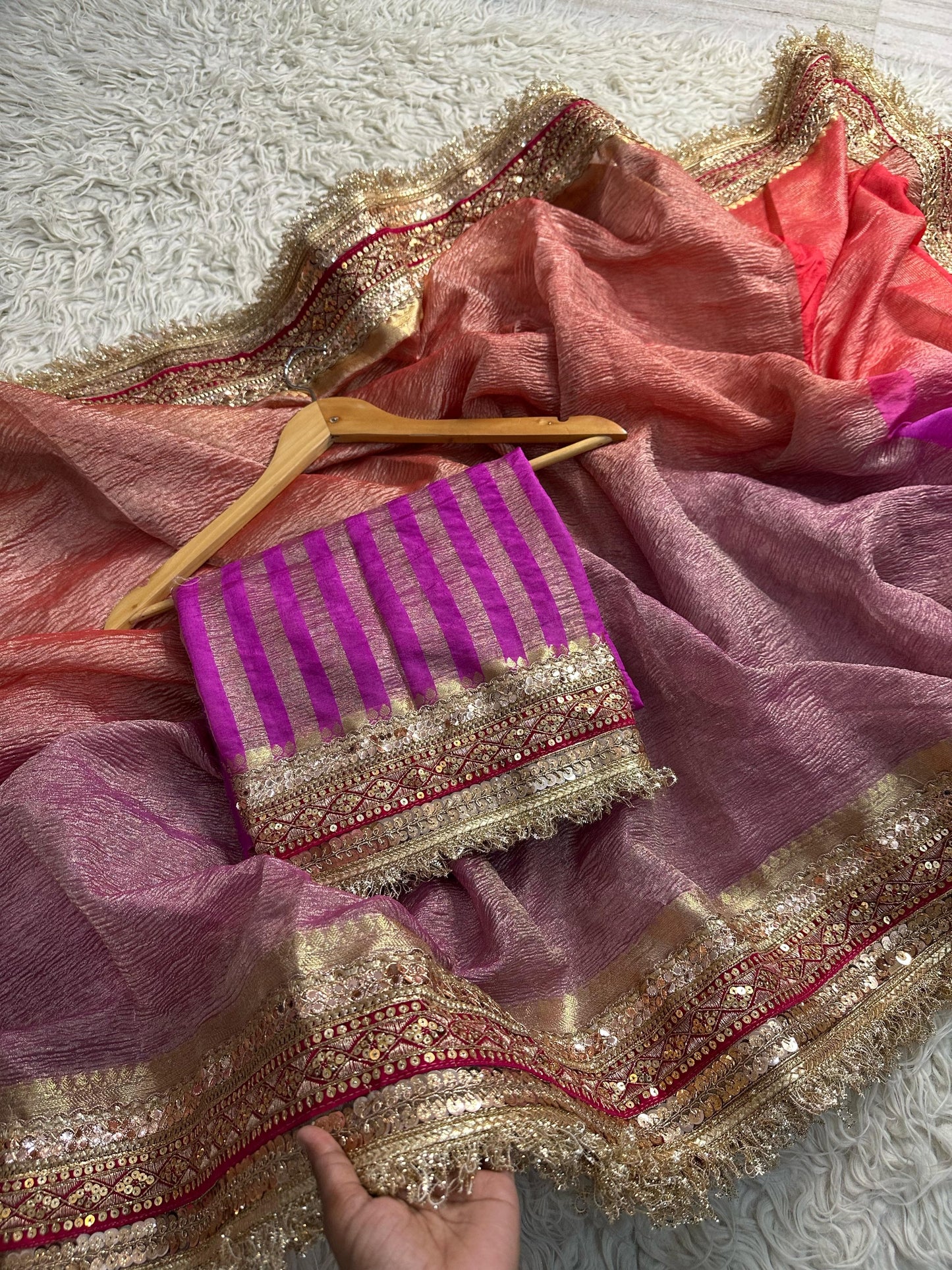Rose Royale Tissue Saree