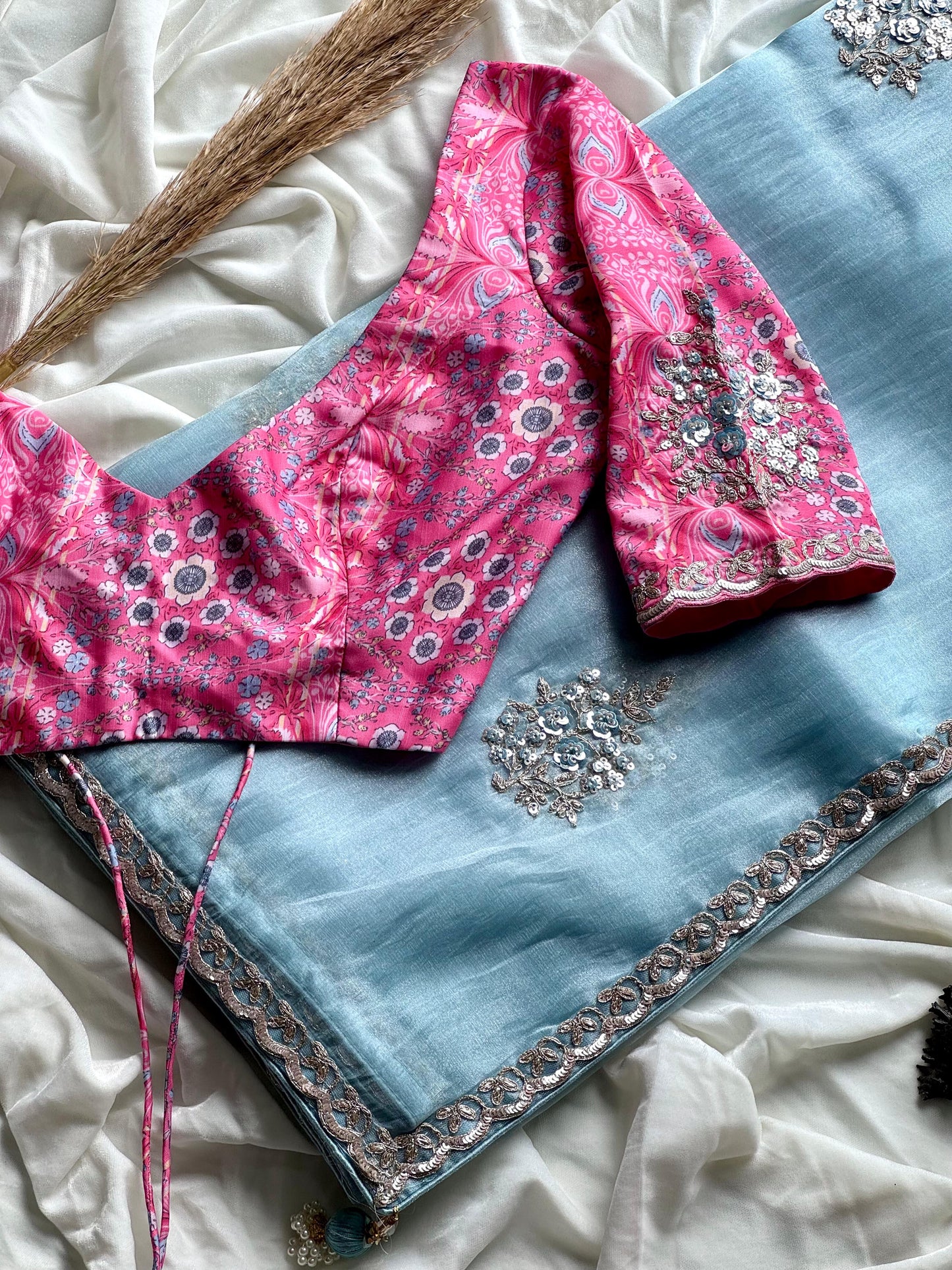Ocean Rose Saree