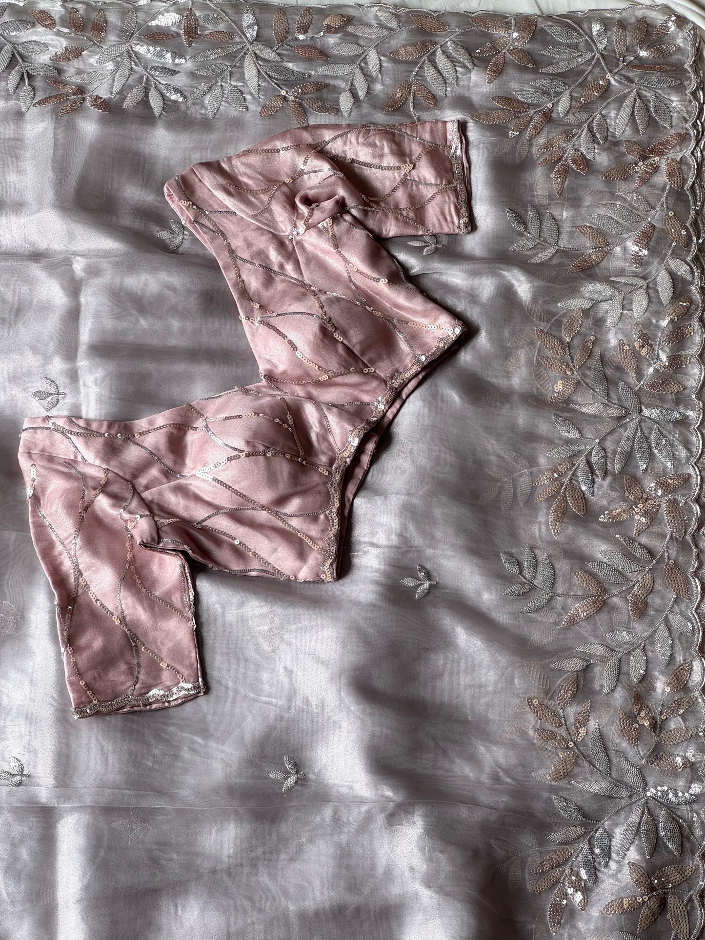 Sequined Serenity Luxe Saree