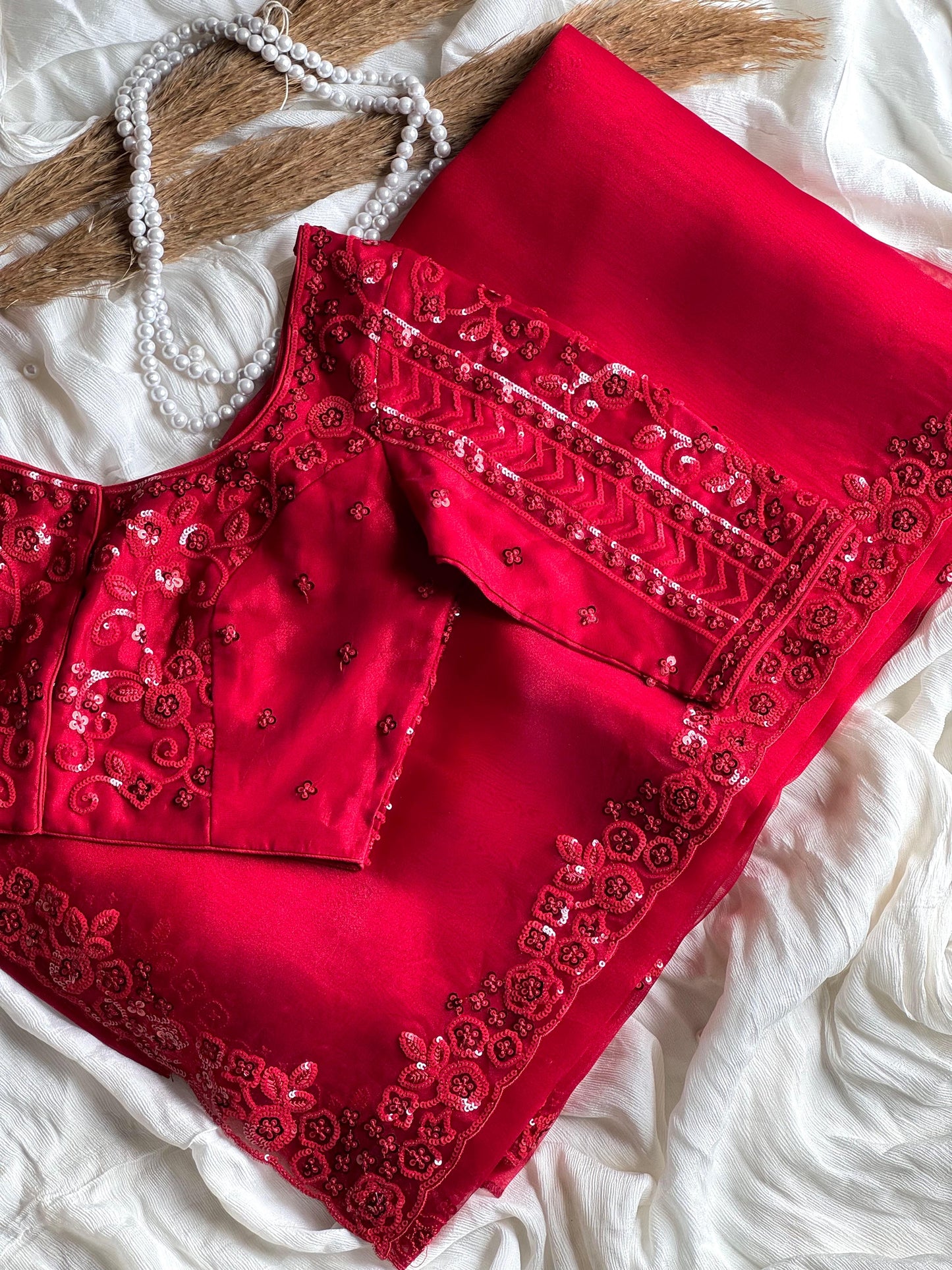 Rosey Dreams Handwork Saree