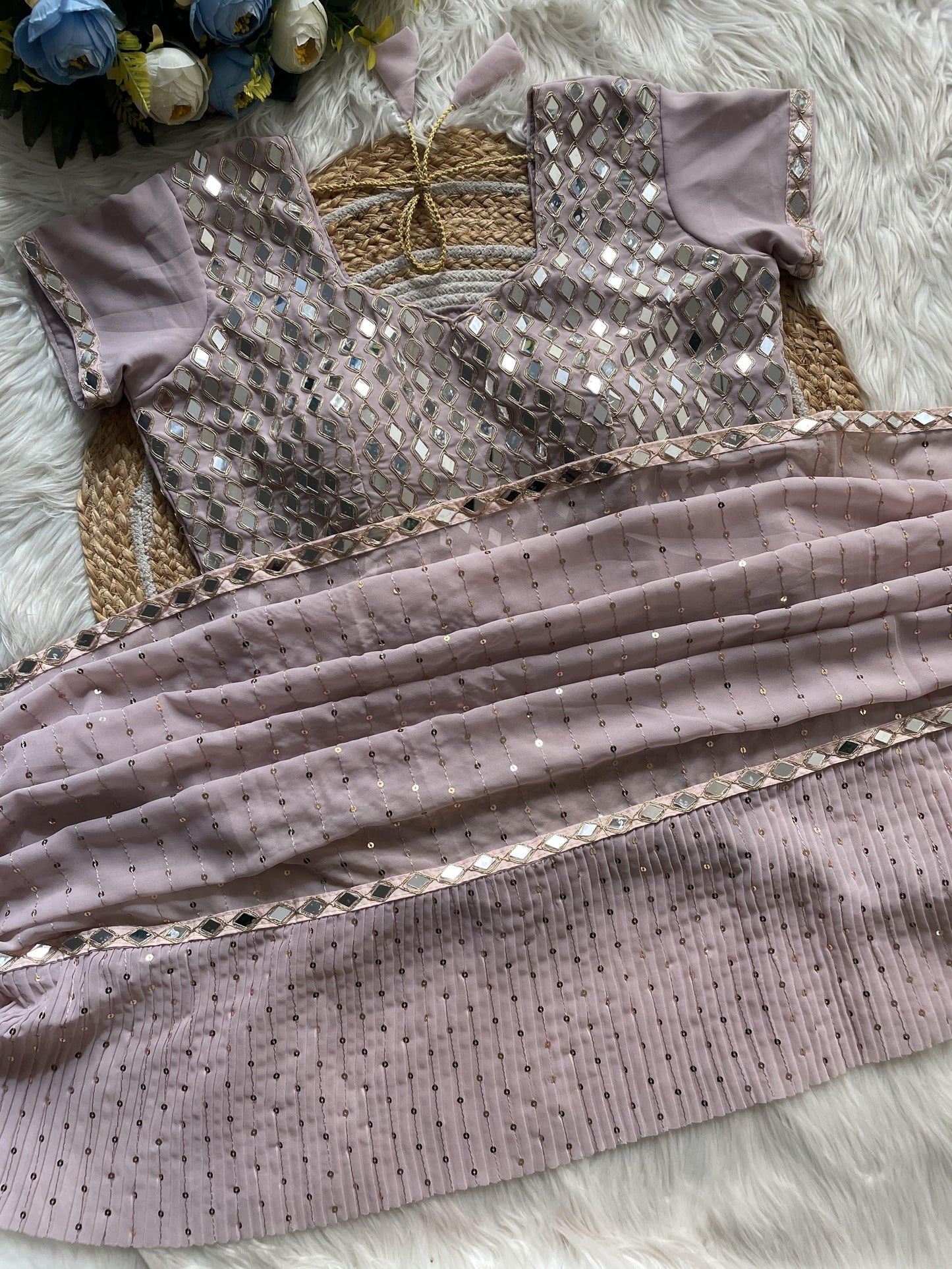 Rosewine Glow Saree