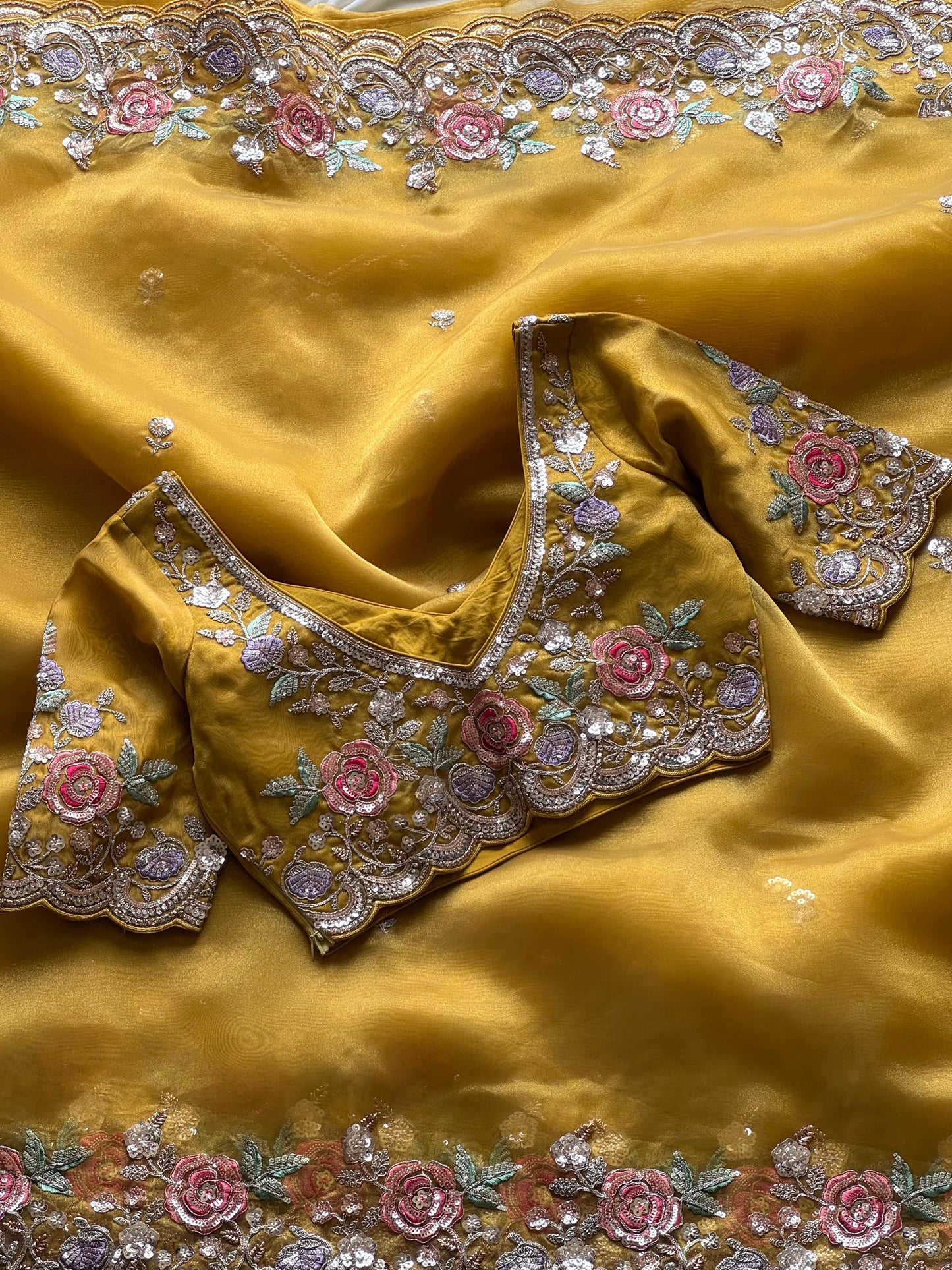 Gulzar Mustard Luxe Saree