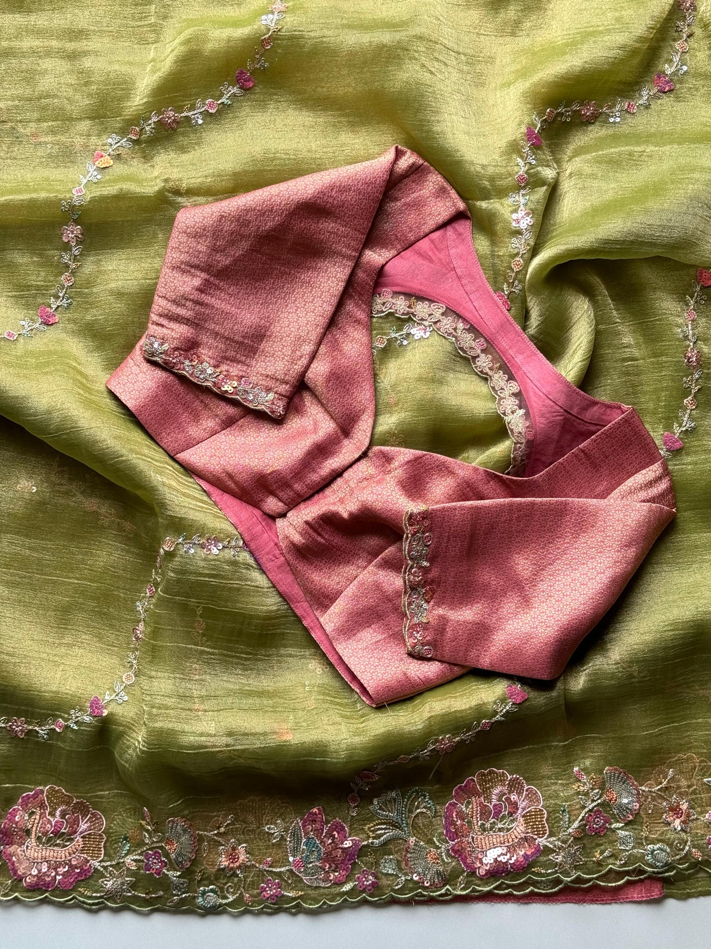 Green Shine Luxe Saree