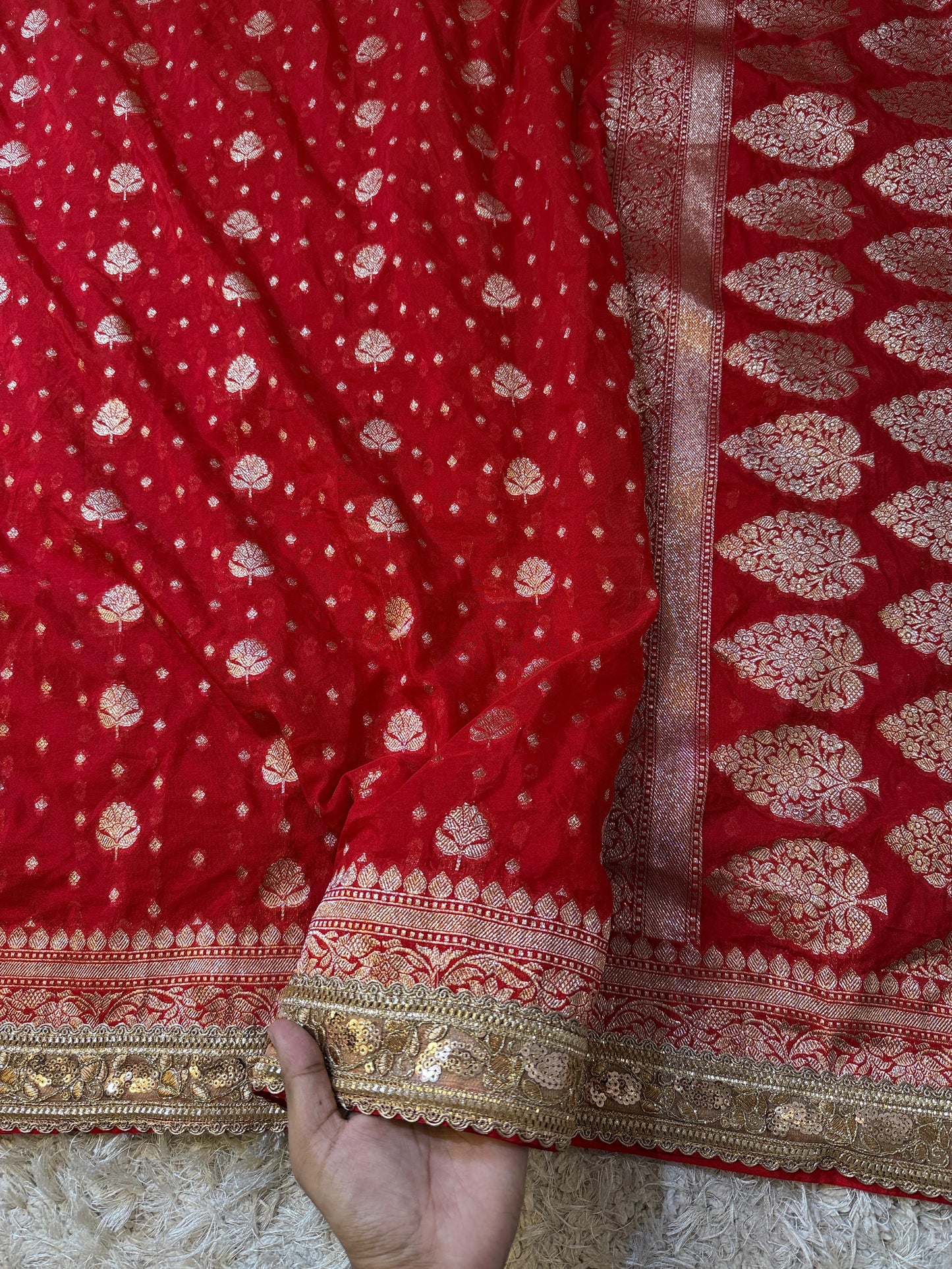 Kanakavalli Khadi Georgette Saree