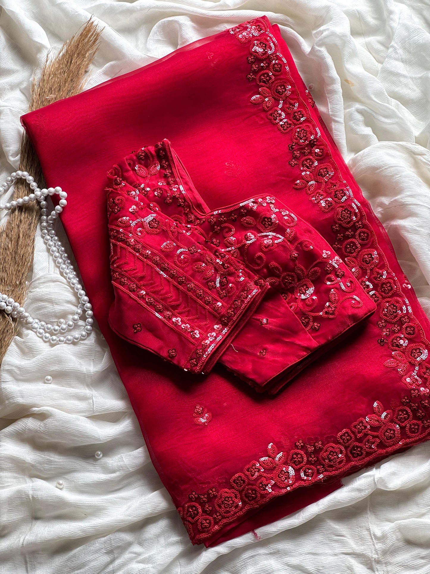 Rosey Dreams Handwork Saree