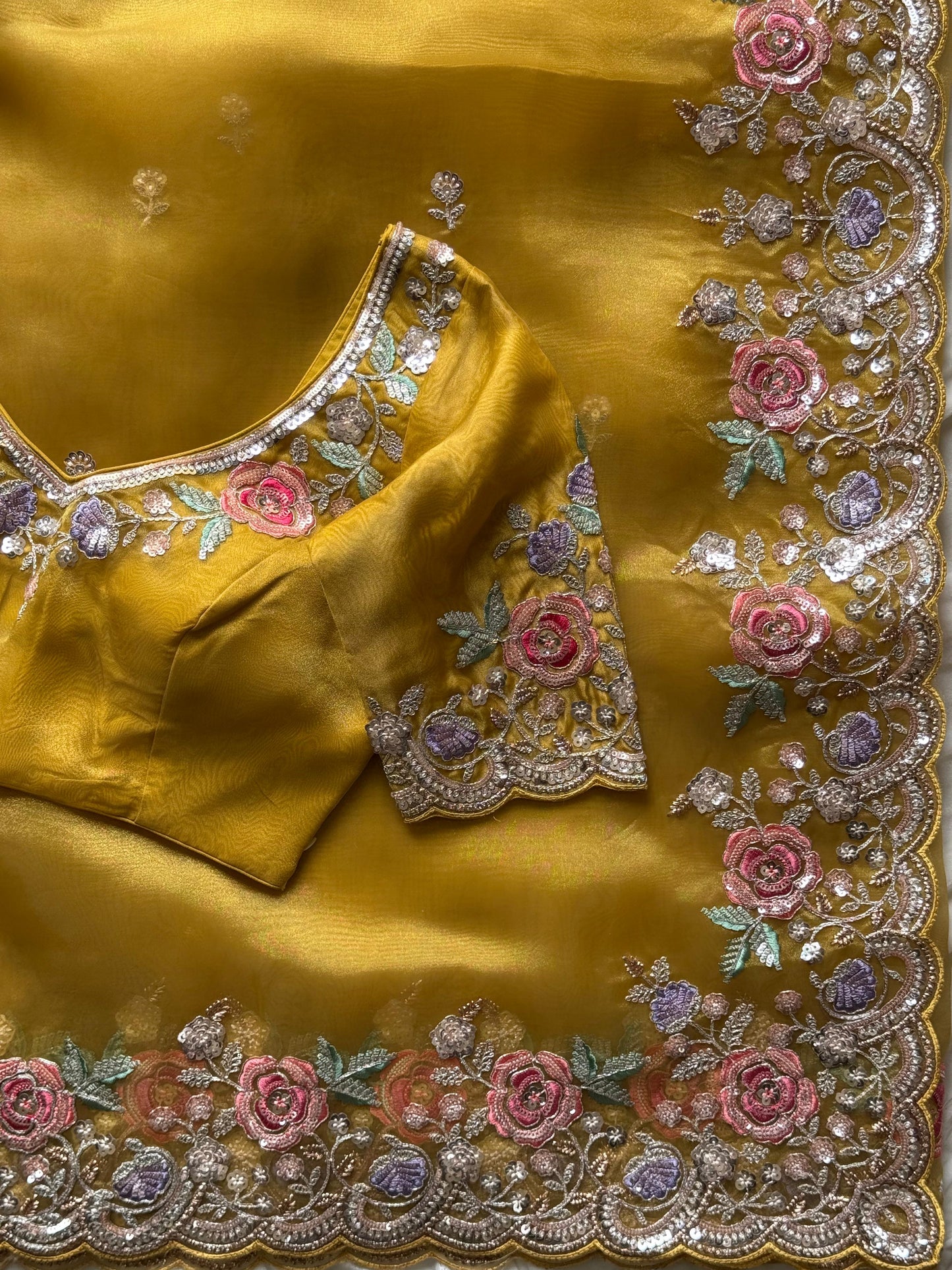 Gulzar Mustard Luxe Saree
