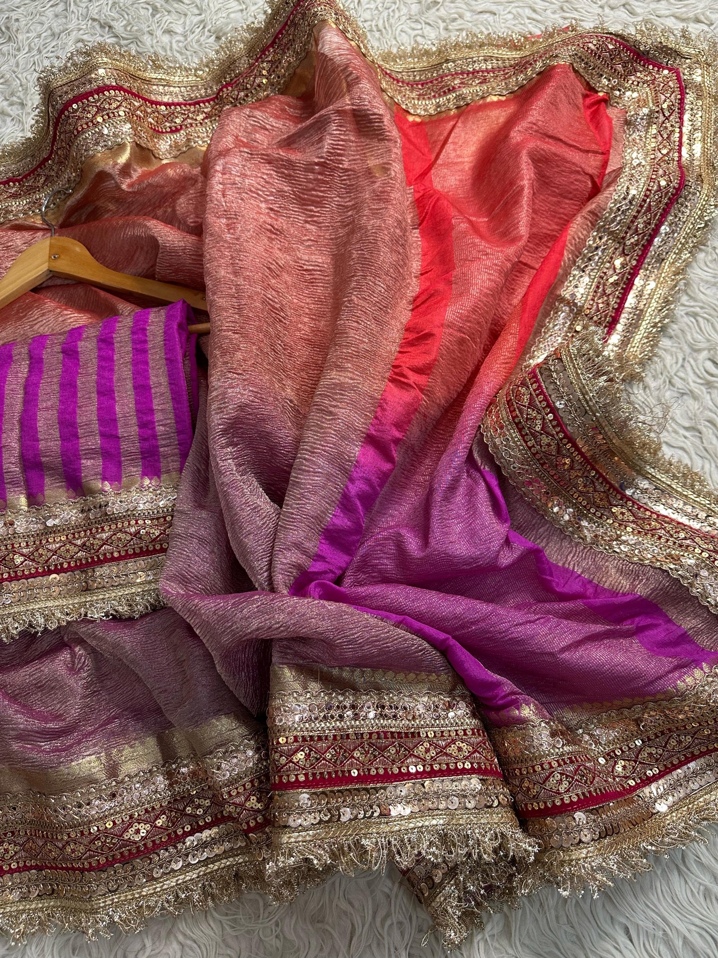 Rose Royale Tissue Saree