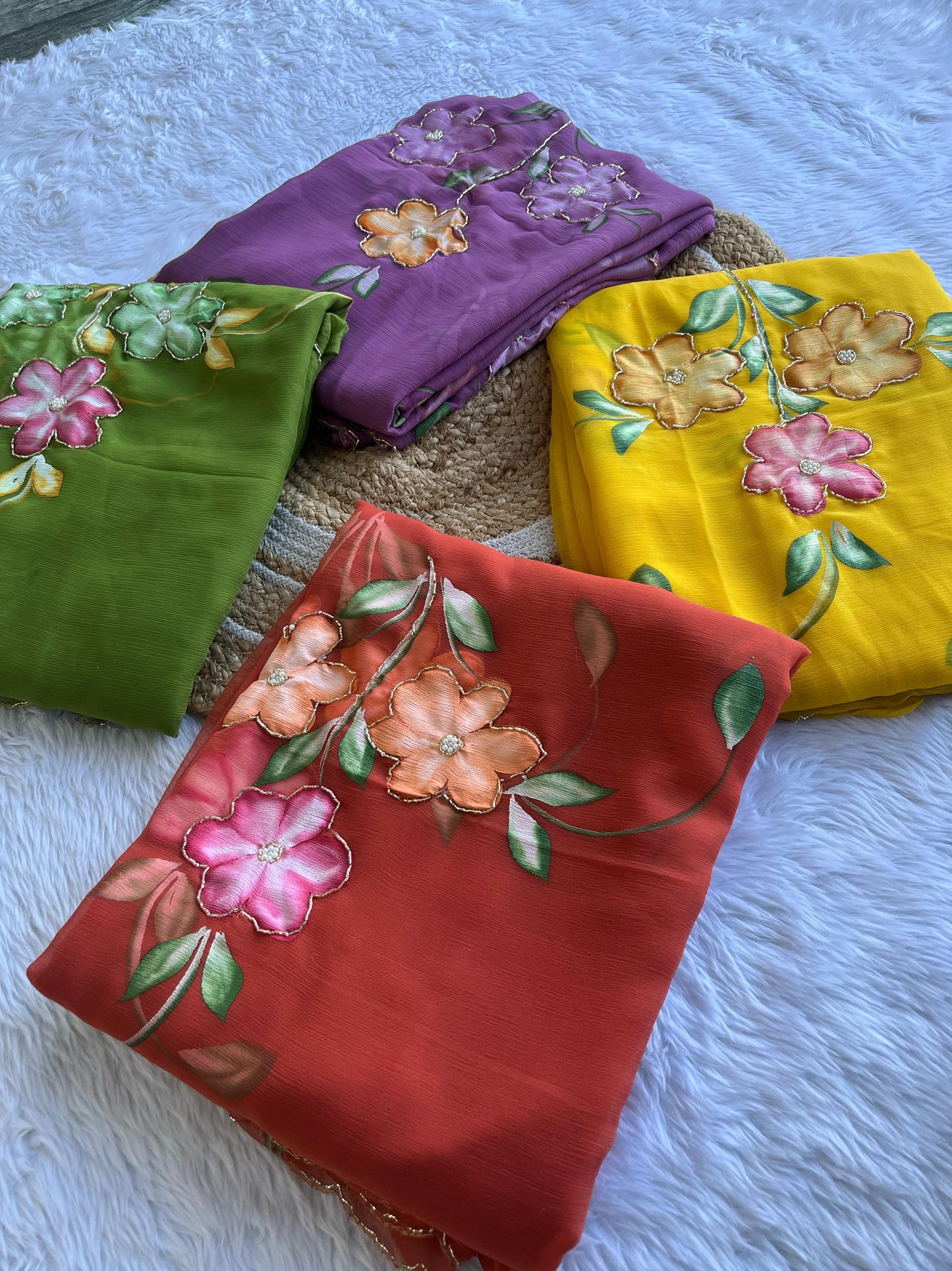 Sunflower Handpainted Saree