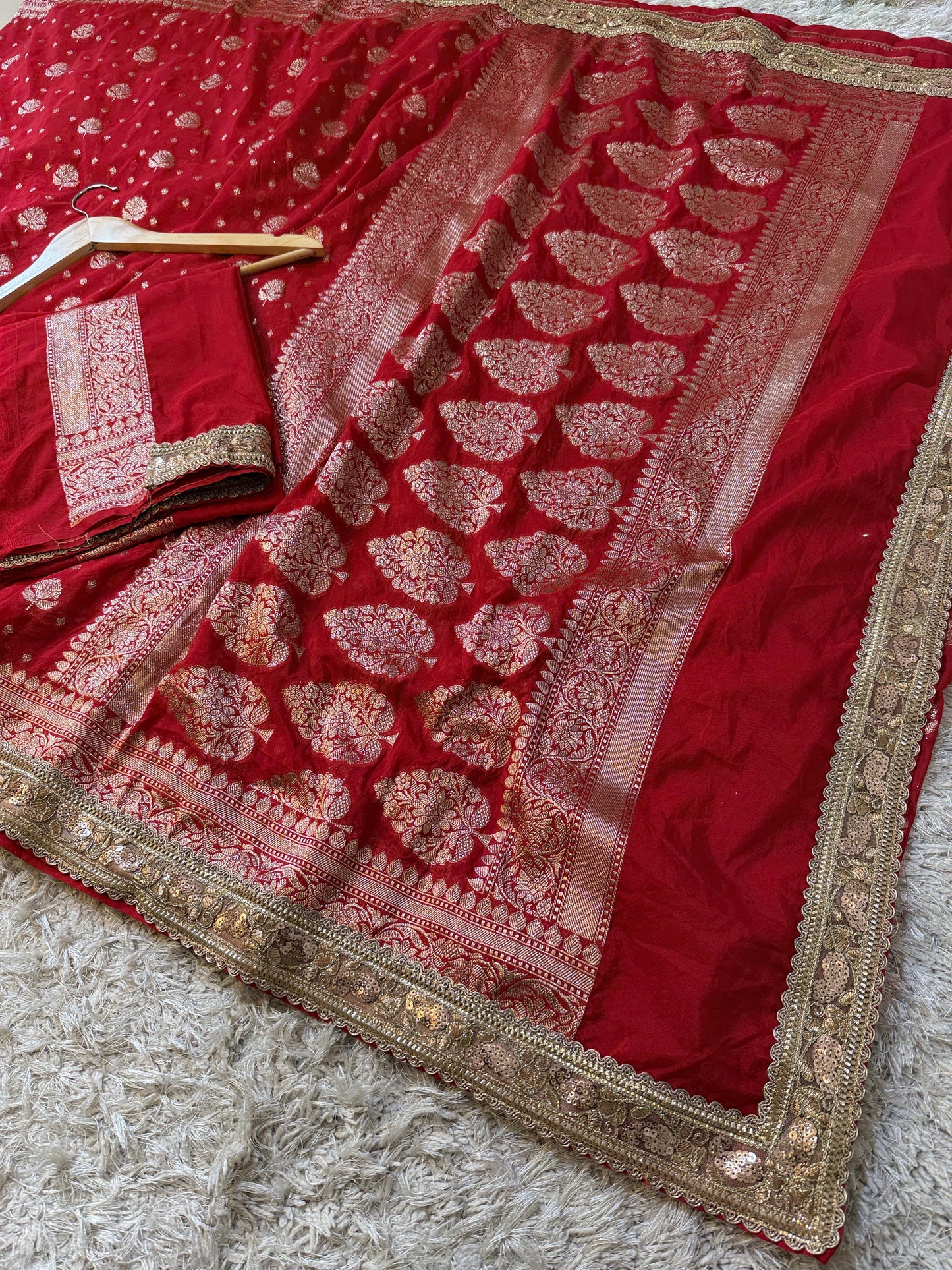 Kanakavalli Khadi Georgette Saree