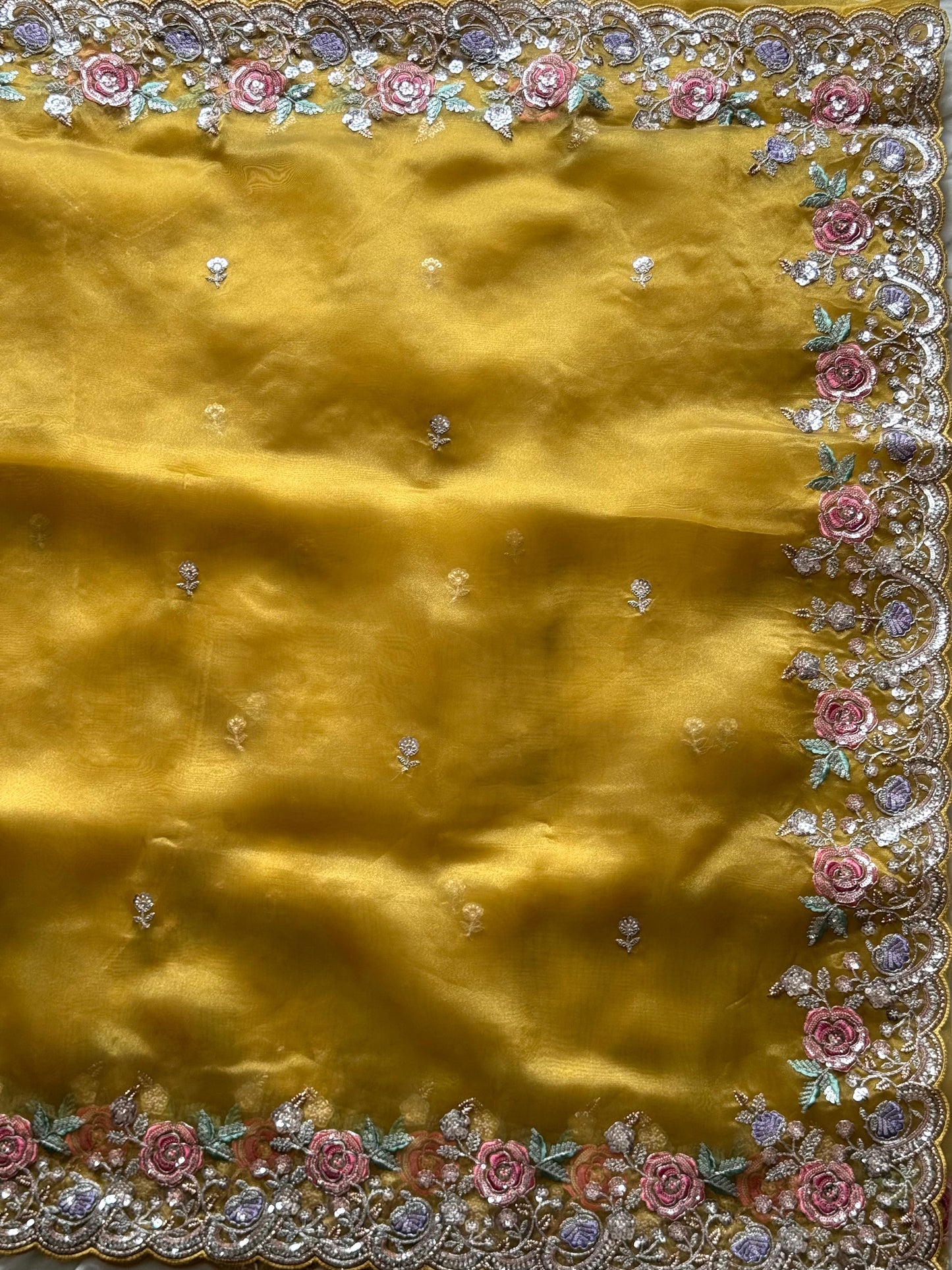 Gulzar Mustard Luxe Saree