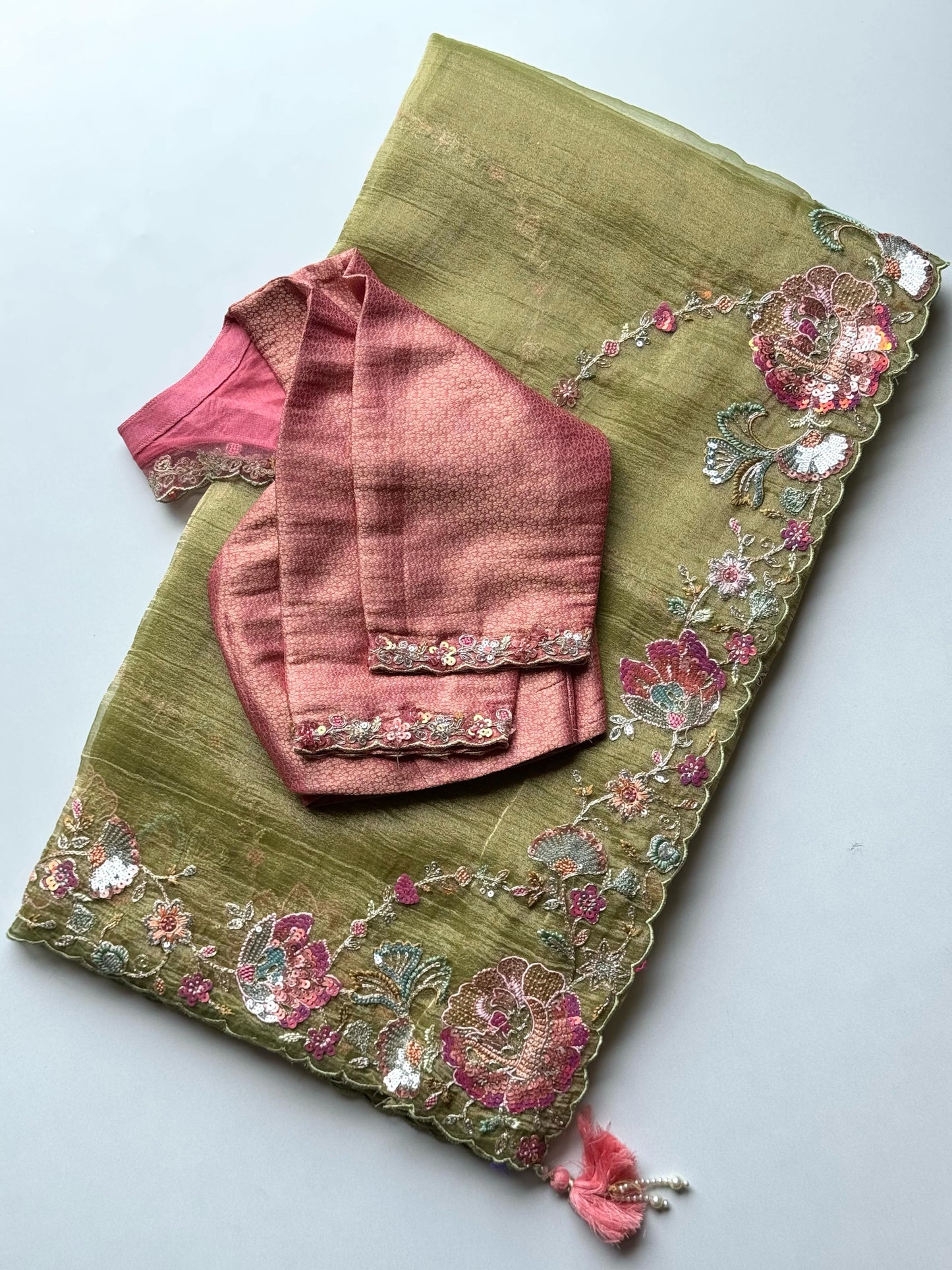 Green Shine Luxe Saree