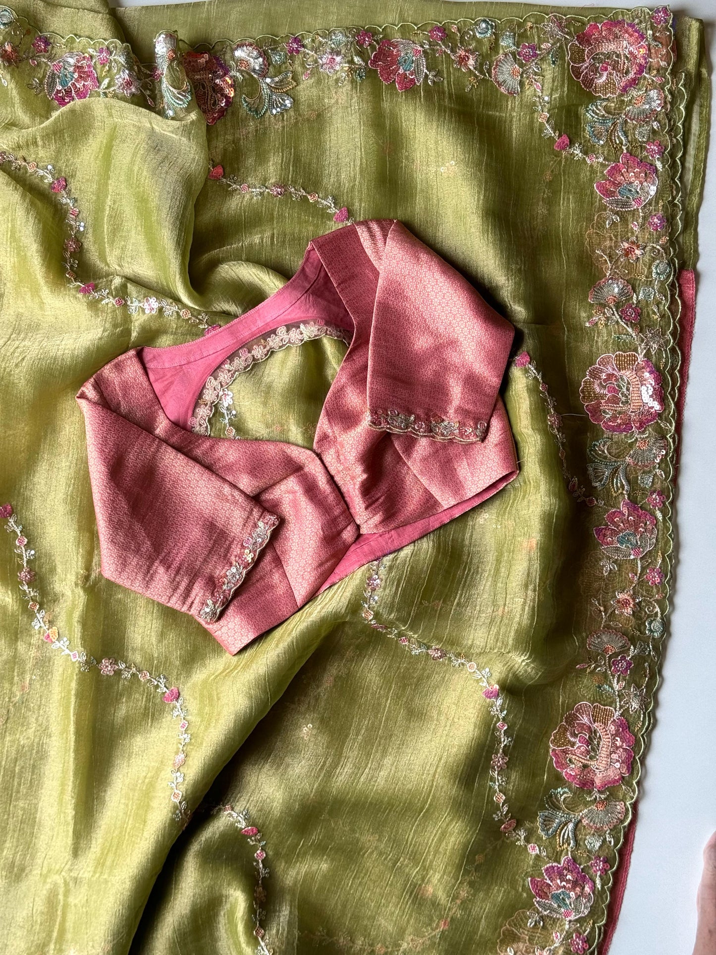Green Shine Luxe Saree