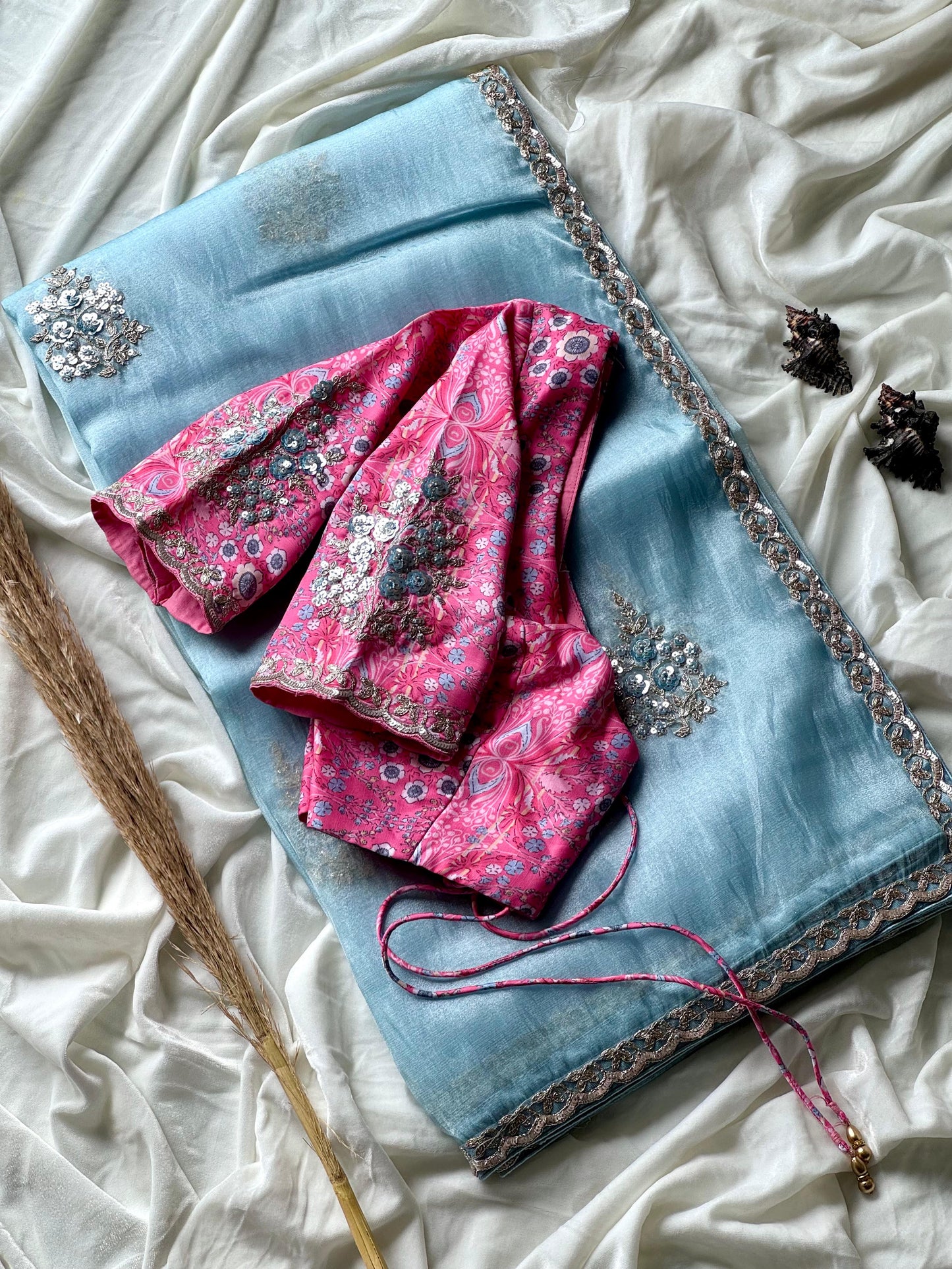 Ocean Rose Saree