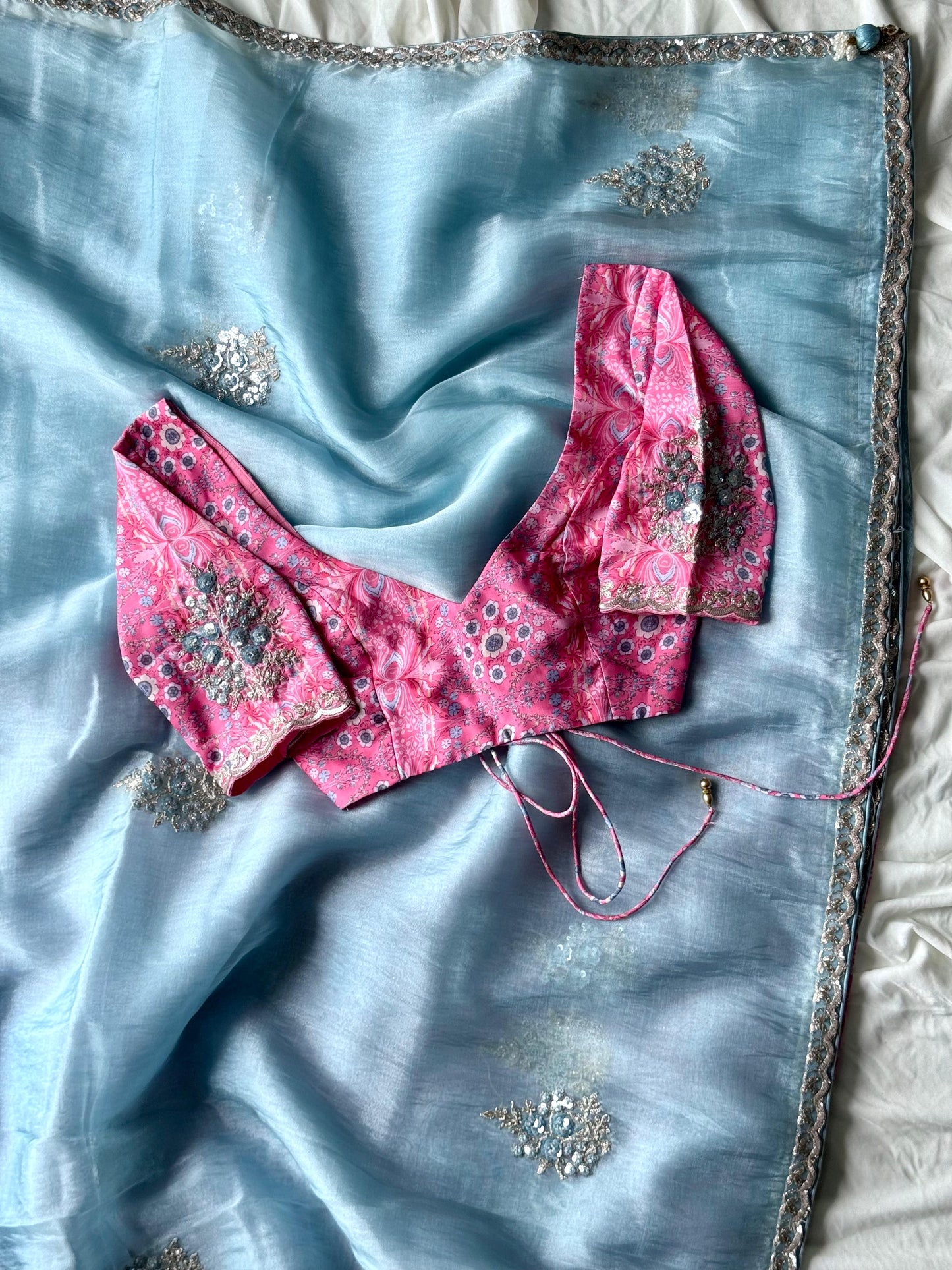 Ocean Rose Saree