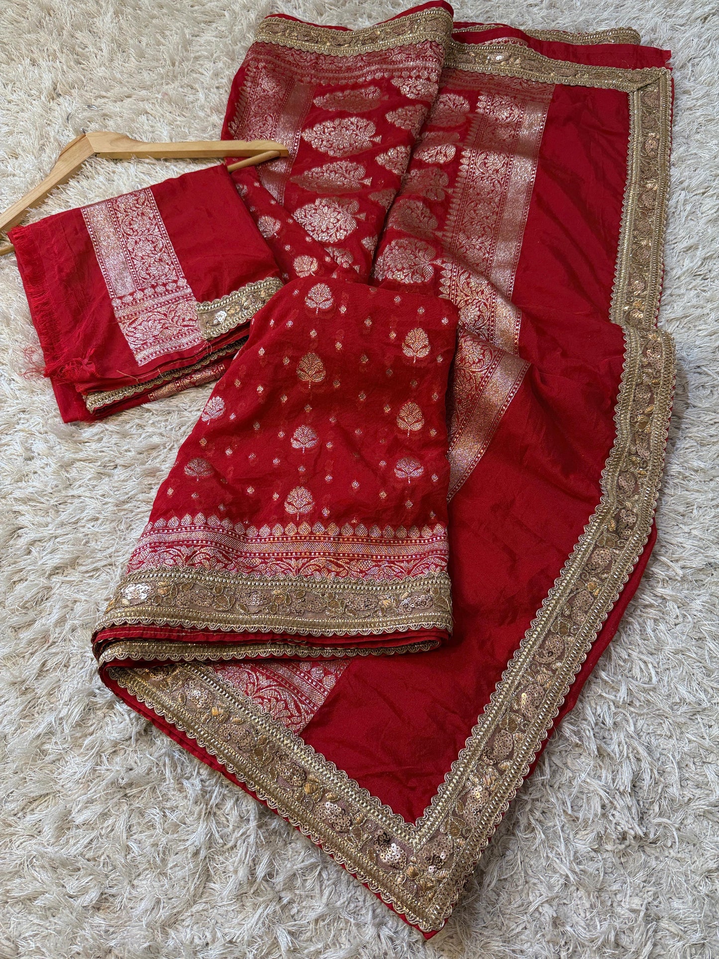 Kanakavalli Khadi Georgette Saree