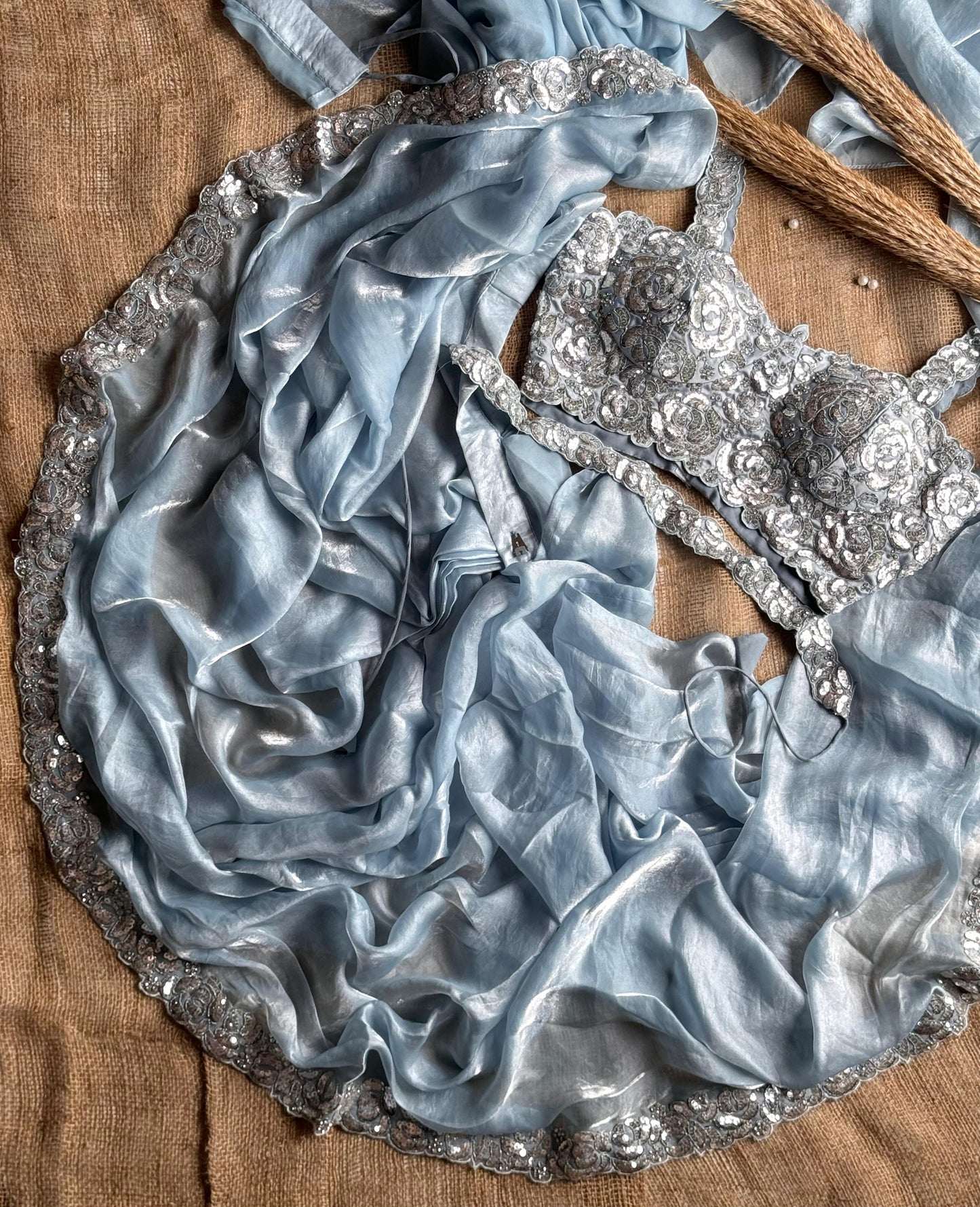 Blue Mirage Saree(Readytowear)