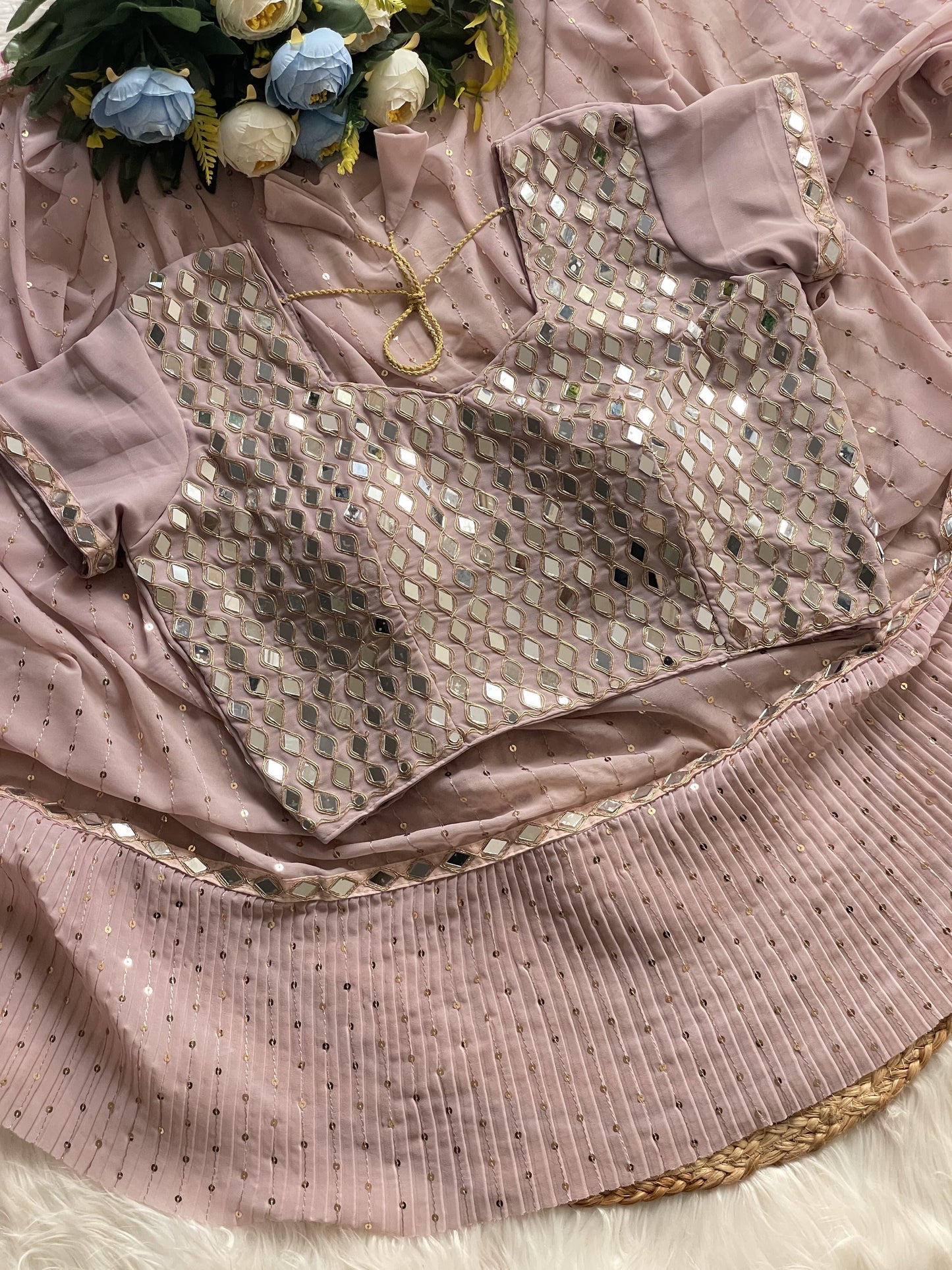 Rosewine Glow Saree