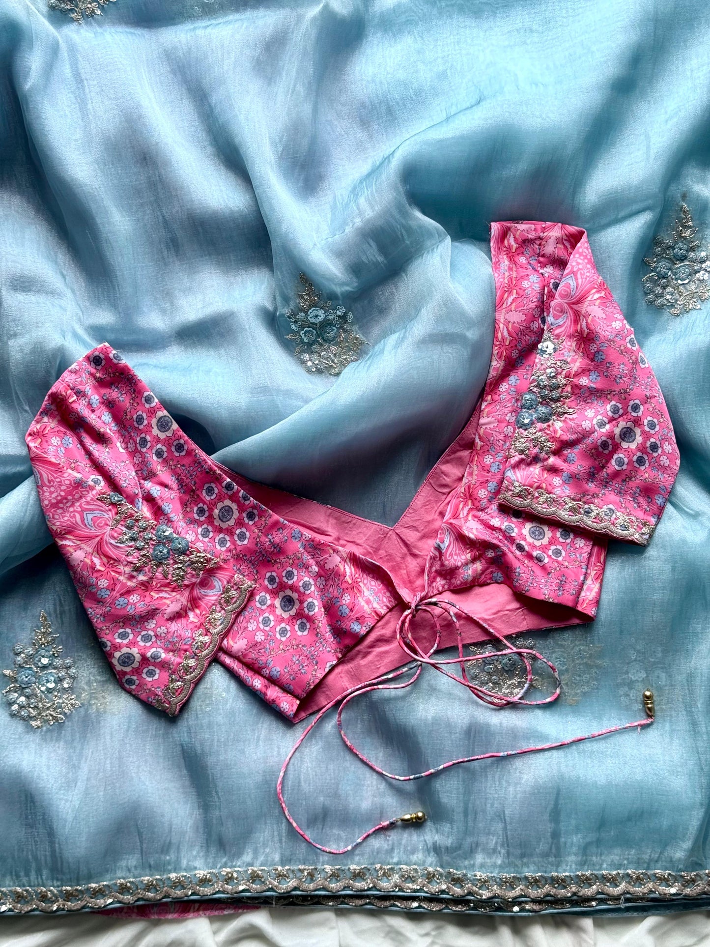 Ocean Rose Saree