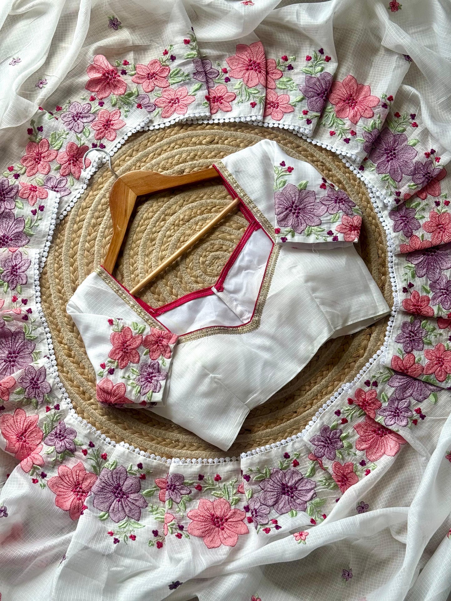 Gulbahaar Saree(white)