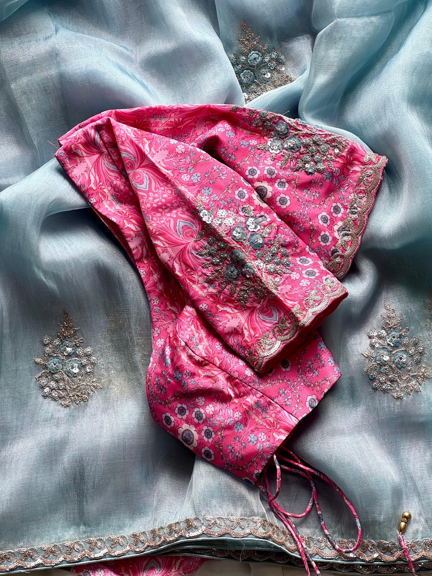 Ocean Rose Saree