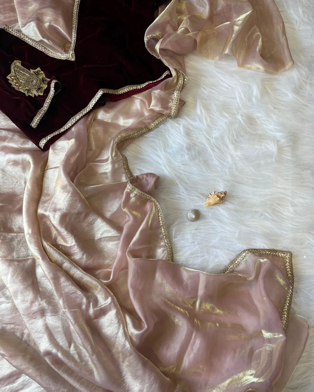 Rose Gold Tissue Silk
