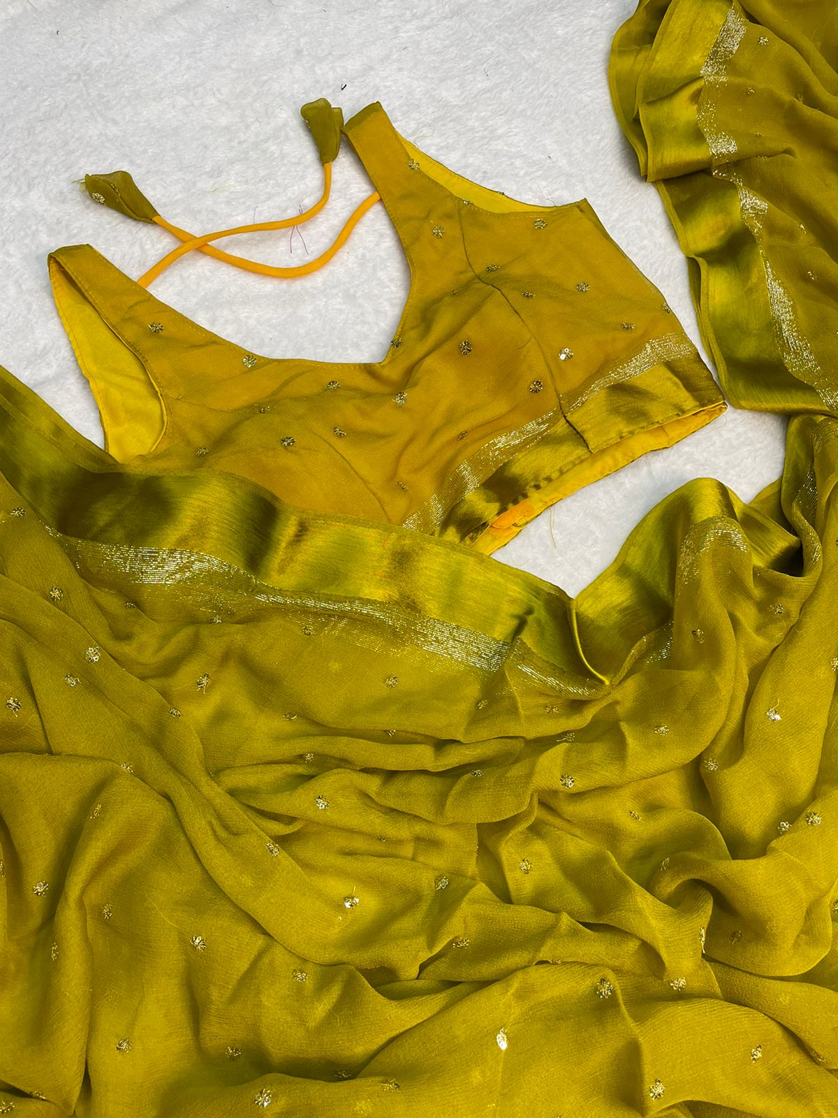 Alizee Georgette Saree(Ready-to-wear)