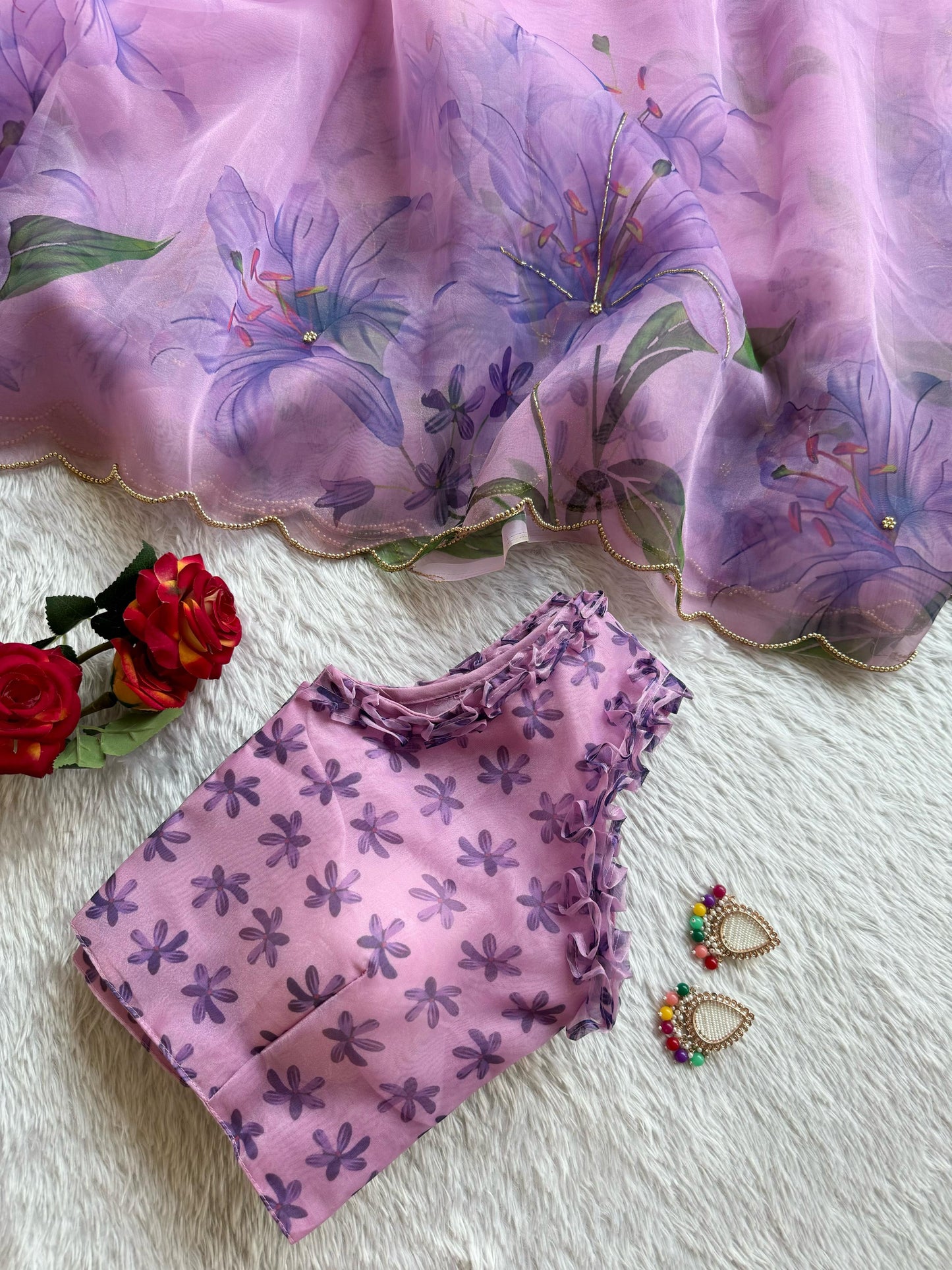 Medusa Hand Embroidered Saree