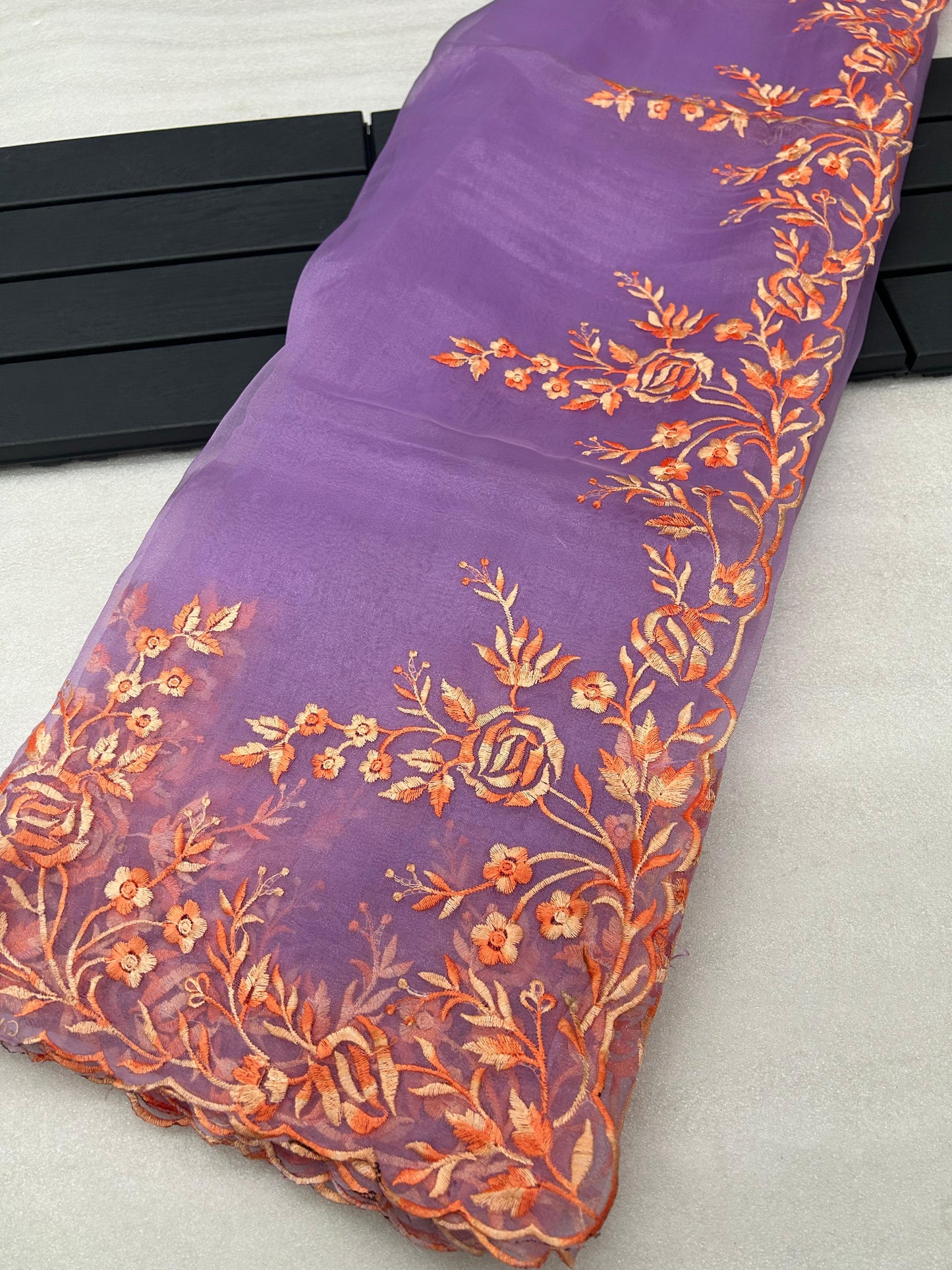 Russet Organza Saree