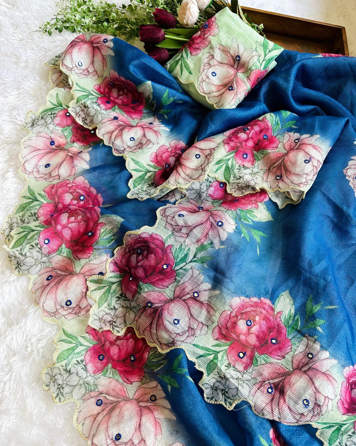Floral Kota Saree