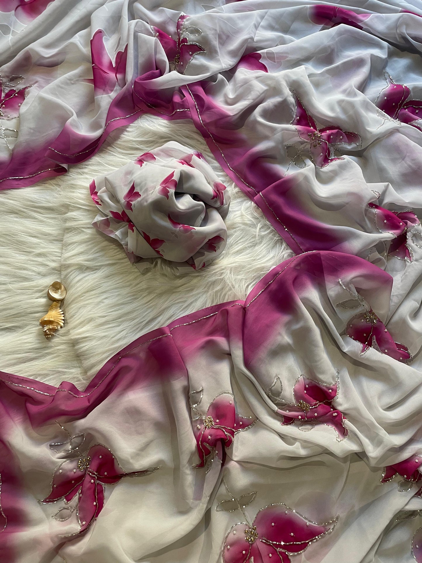 Clara Hand work Saree