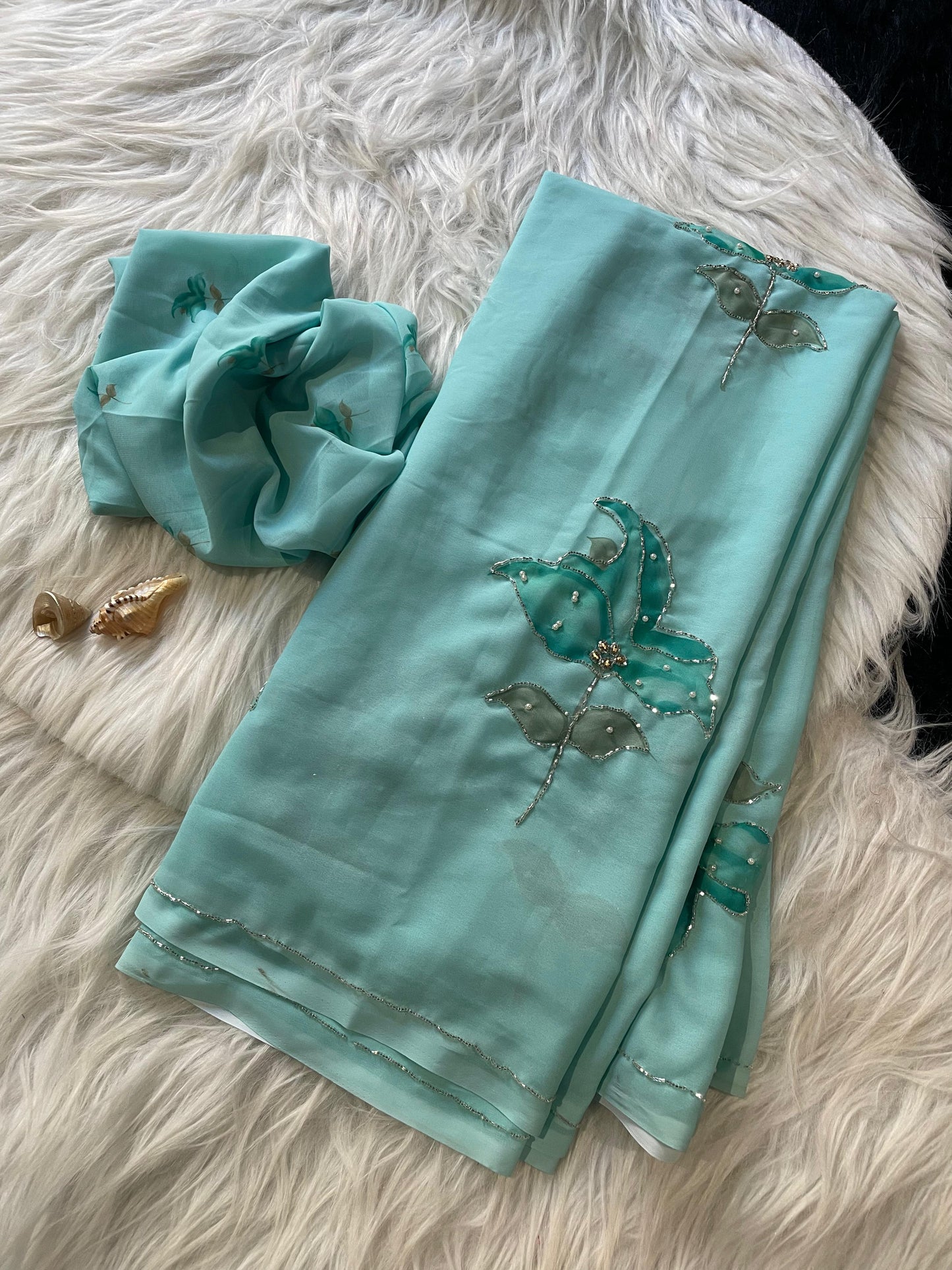 Clara Hand work Saree