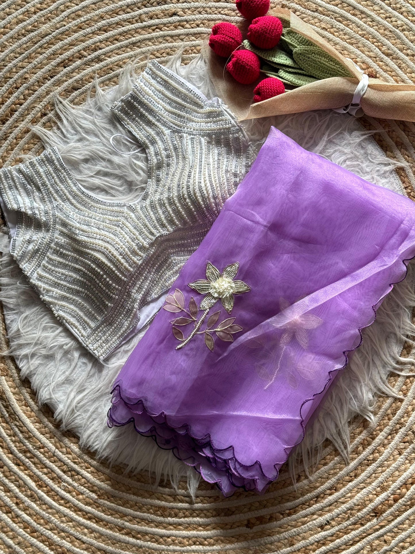 Zinnia Handwork Saree