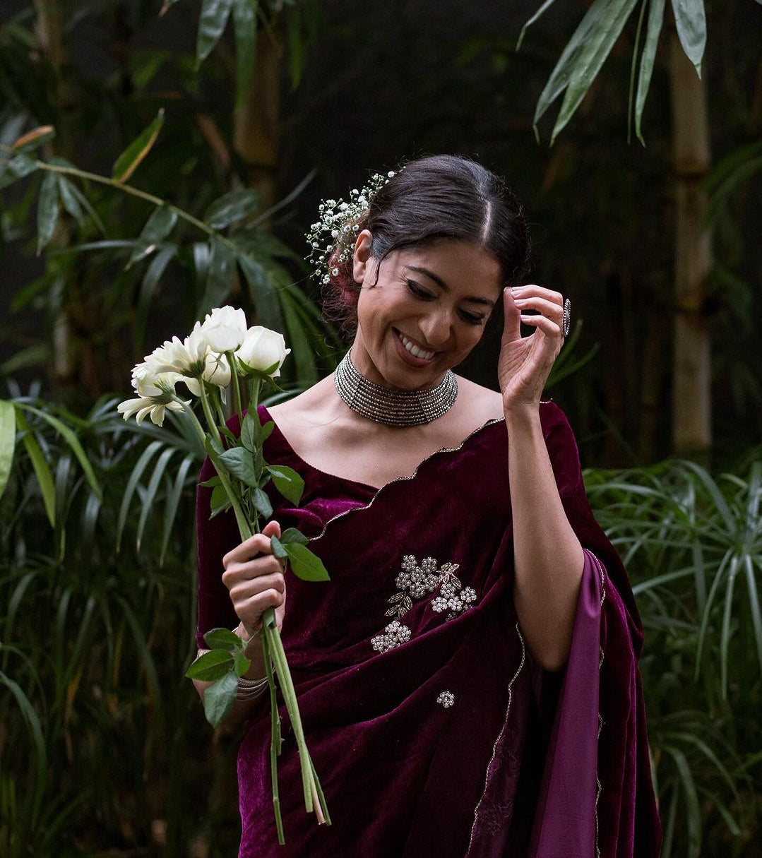 Taasha Luxe Velvet Saree