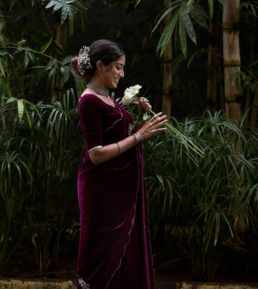 Taasha Luxe Velvet Saree