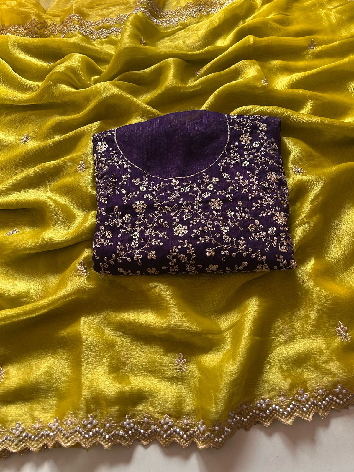 Golden breeze Saree