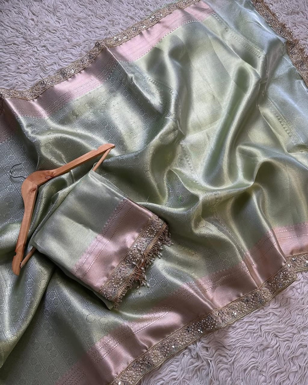Mint Mohini Banarasi Saree