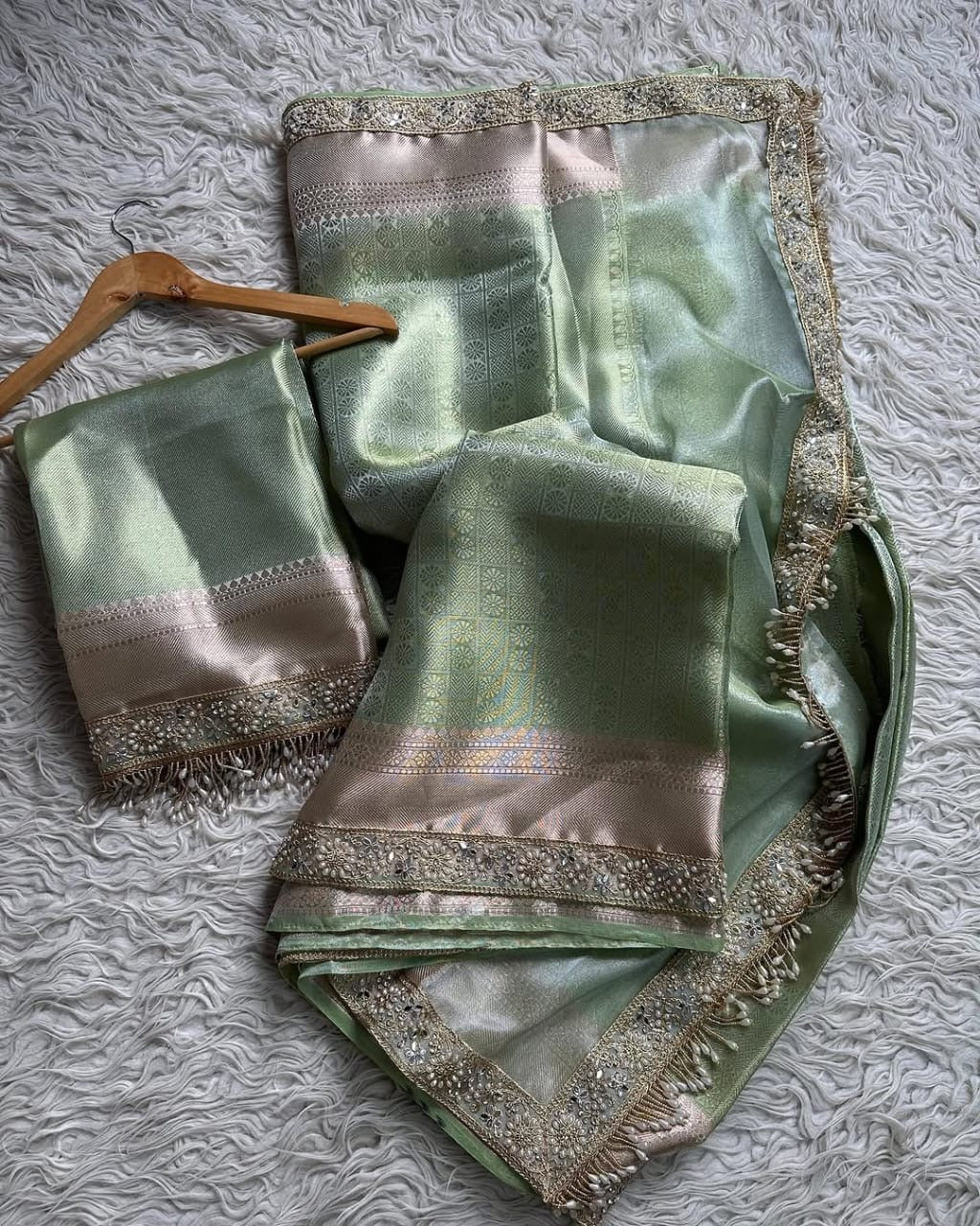 Mint Mohini Banarasi Saree