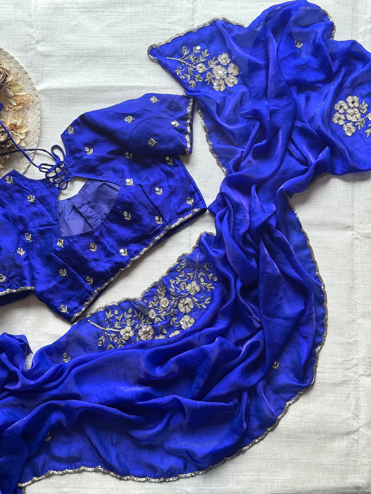 Sapphire Glow Saree