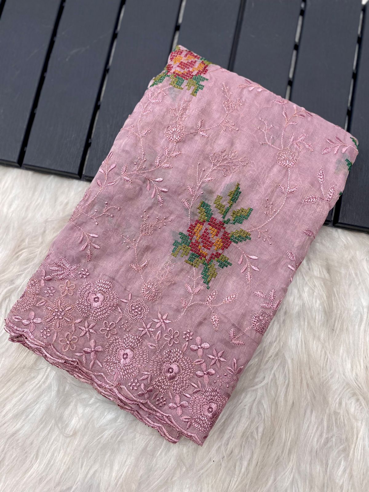 Zareen Saree-(Pink)