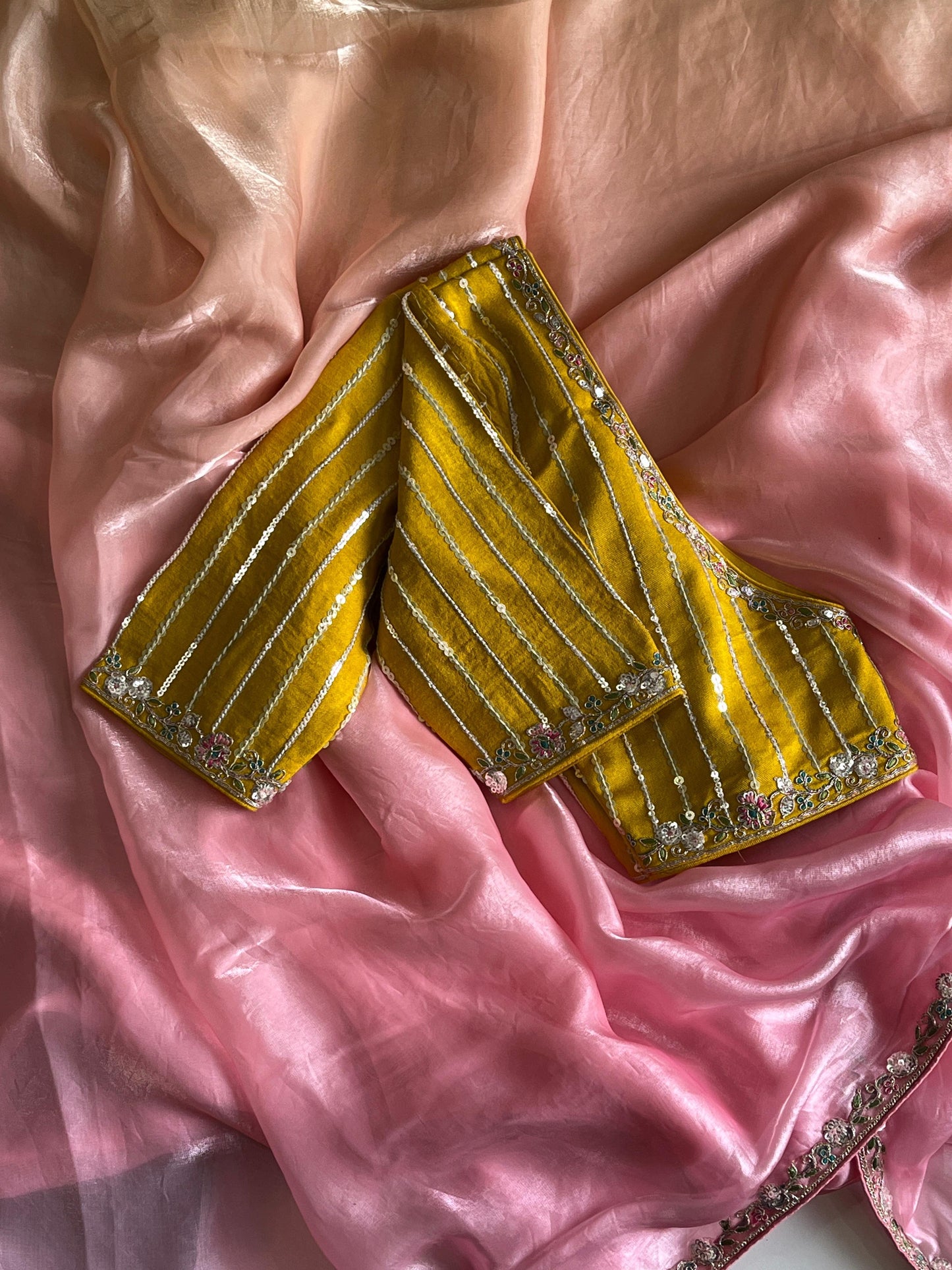 Petel and Glow Saree